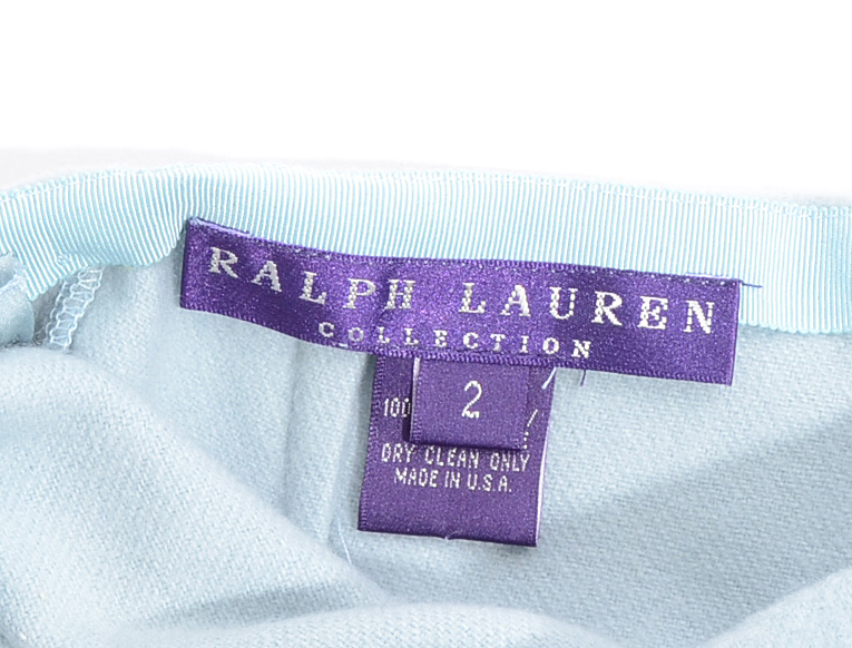 Ralph Lauren Collection Powder Blue Wool/Cashmere and Angora Blend Open Front Coat with Matching 100% Cashmere Pants