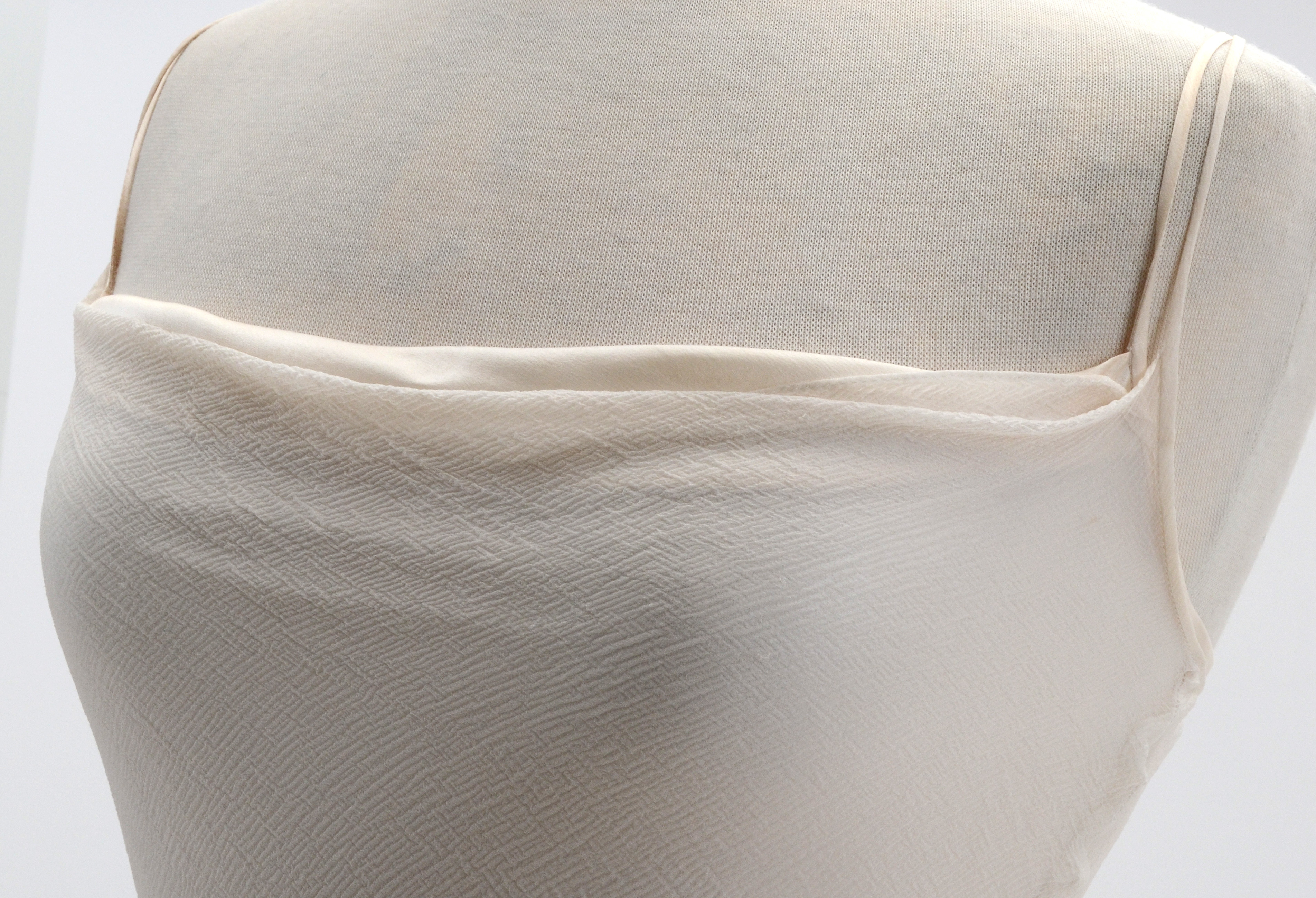 Susan's Ivory Silky Satin Chiffon Slip Dress She's Wearing on the Spine of Her Memoir "All My Life"