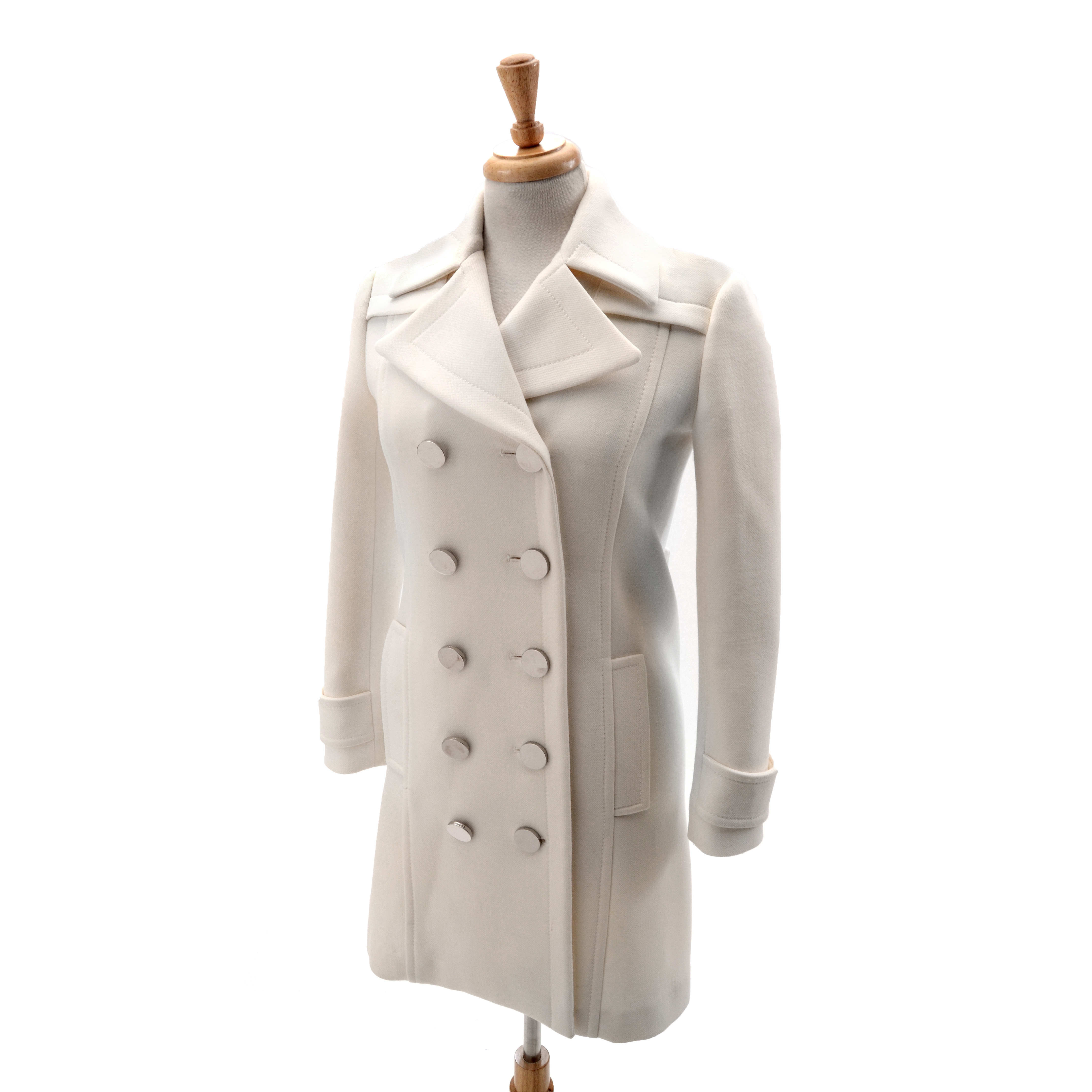 Gucci Ivory Wool Double-Breasted Coat