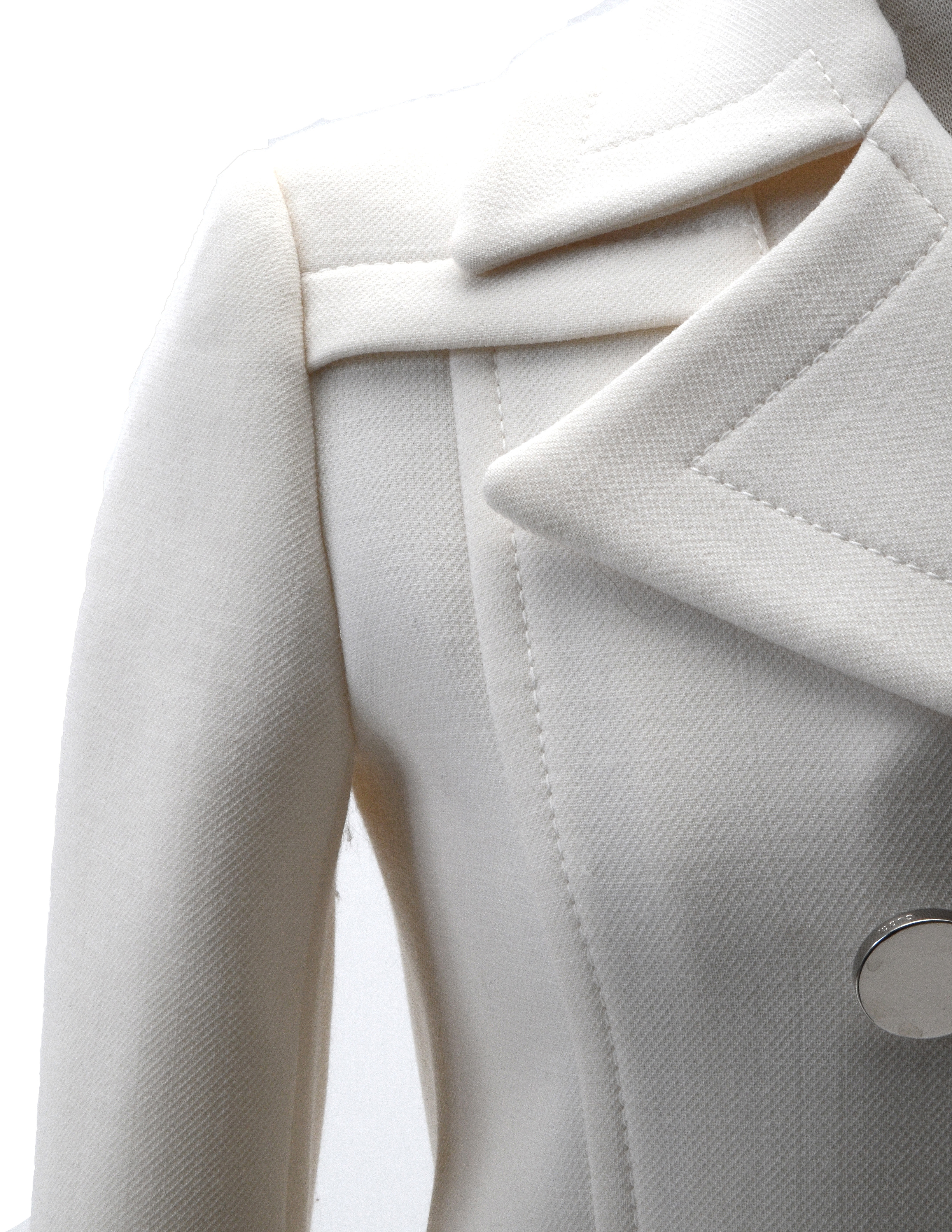 Gucci Ivory Wool Double-Breasted Coat