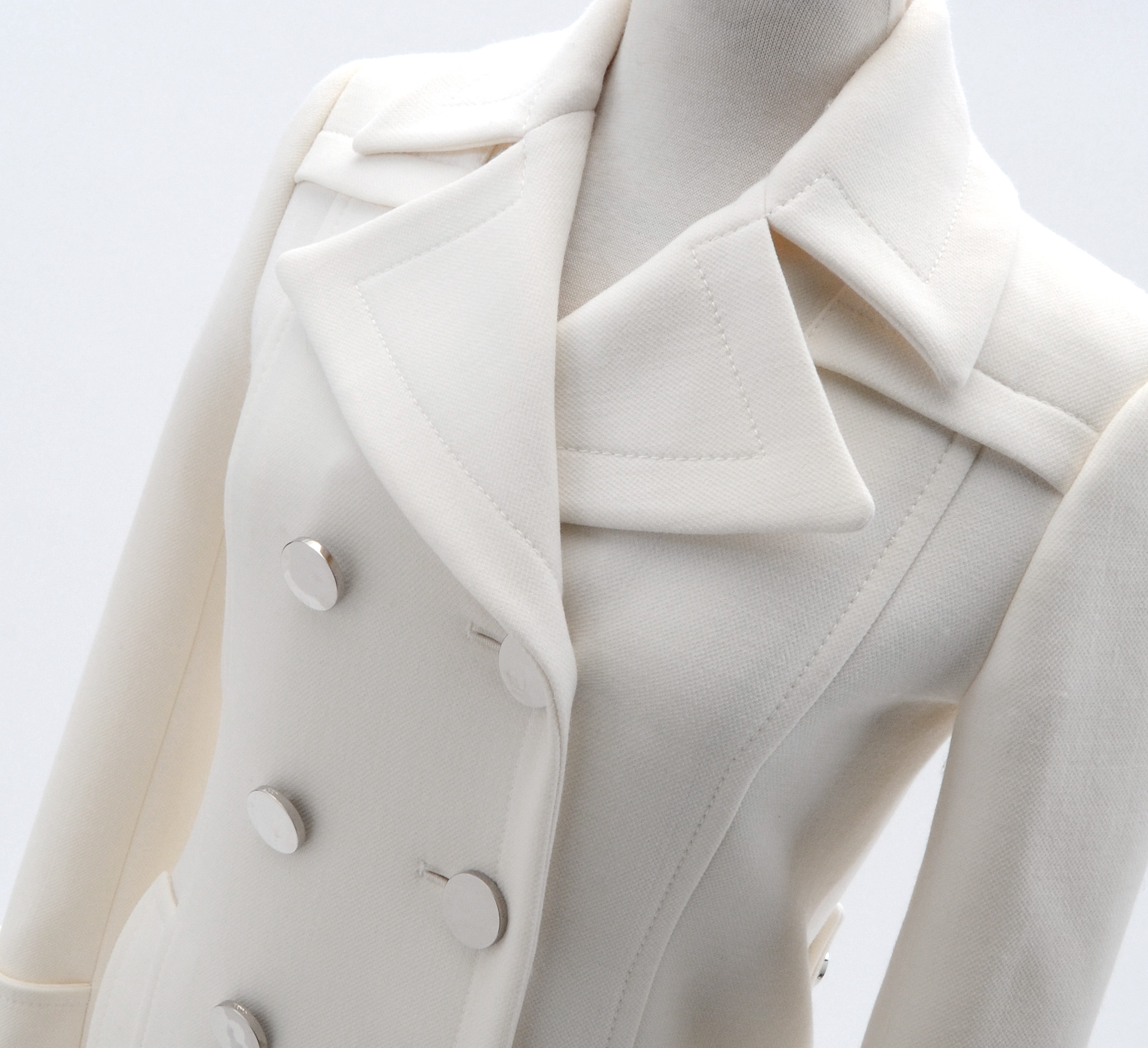 Gucci Ivory Wool Double-Breasted Coat