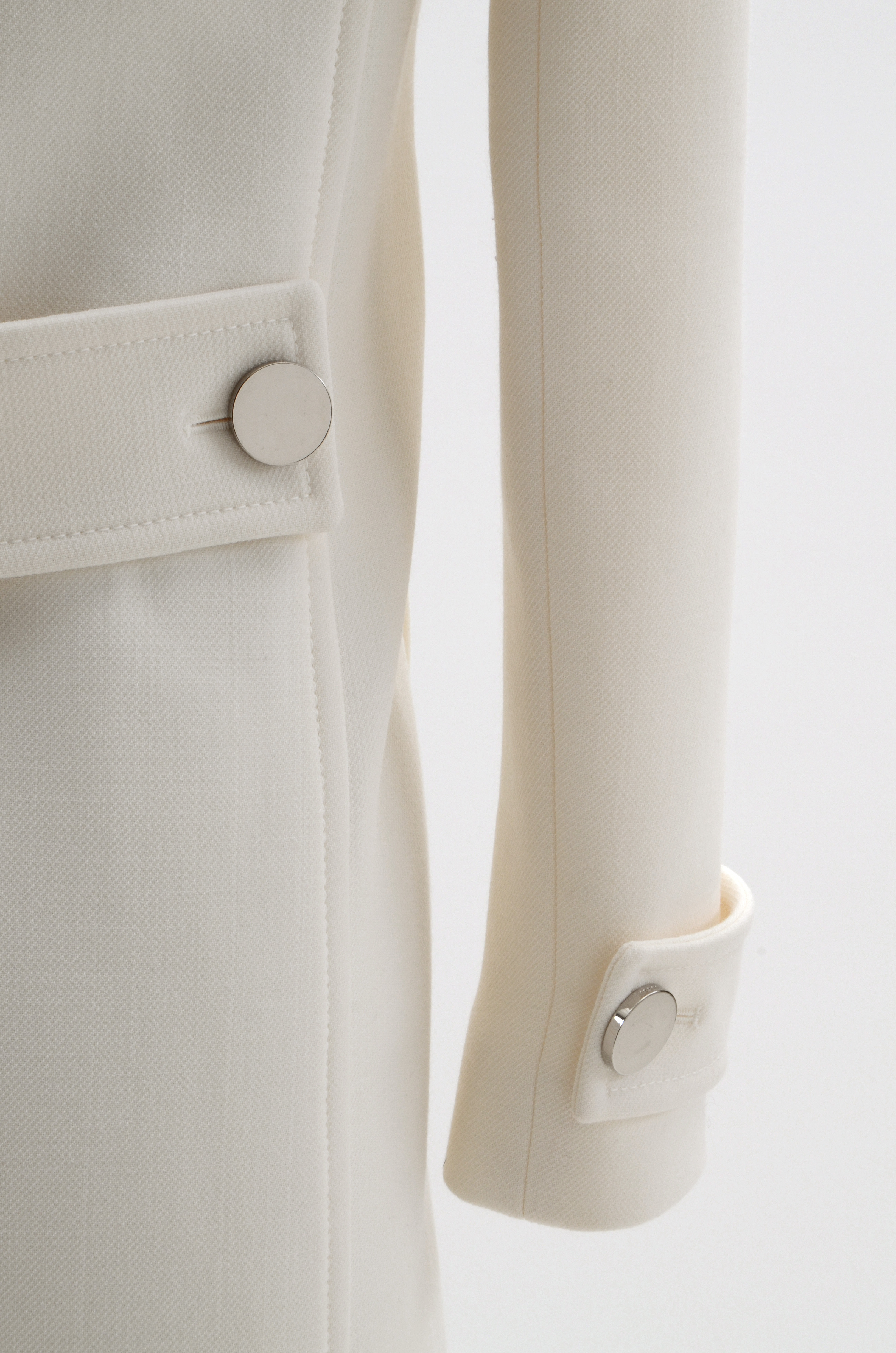 Gucci Ivory Wool Double-Breasted Coat