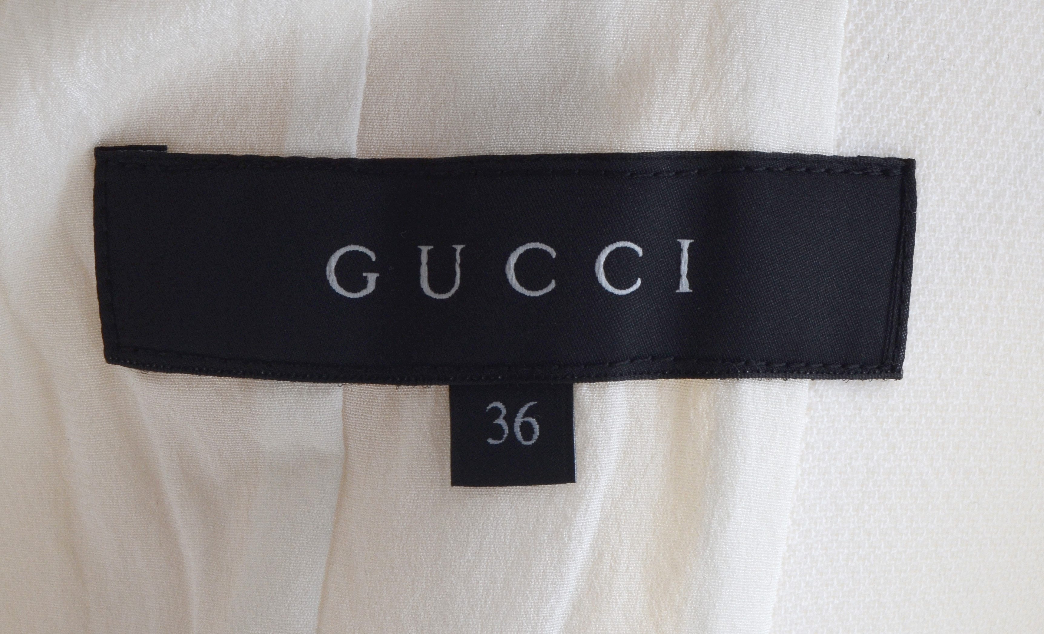 Gucci Ivory Wool Double-Breasted Coat