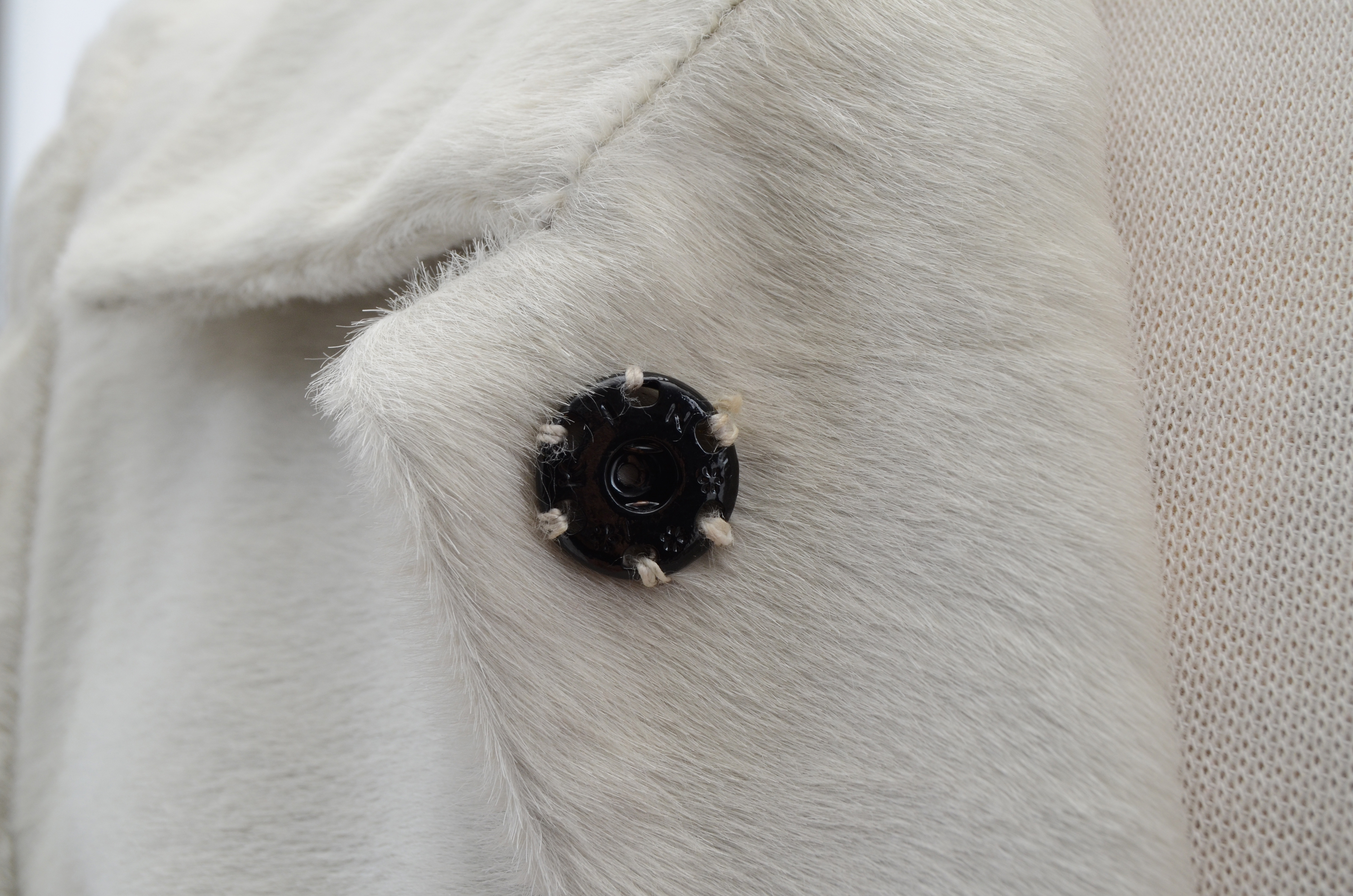 Dolce & Gabbana White Pony Skin Leather and Leopard Print Coat