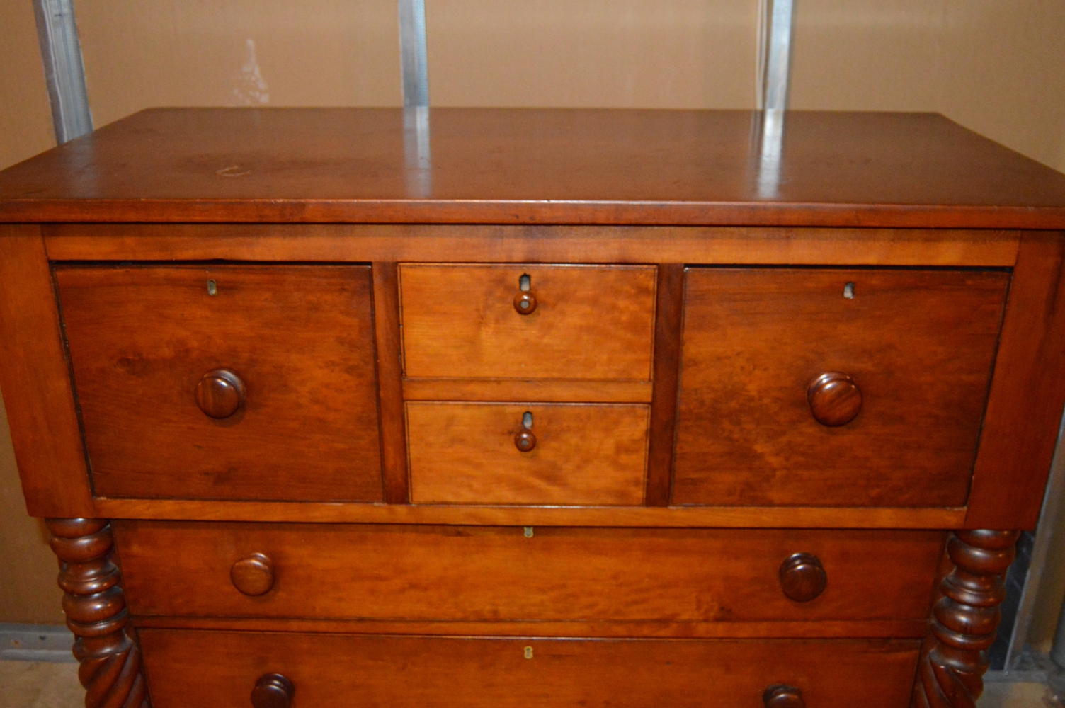 Antique Empire Style Cherry Chest of Drawers