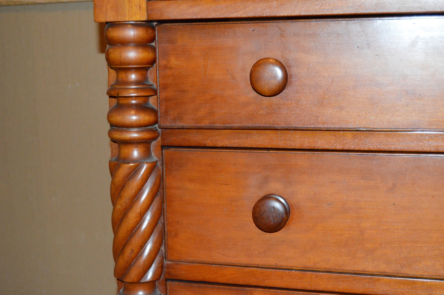 Antique Empire Style Cherry Chest of Drawers
