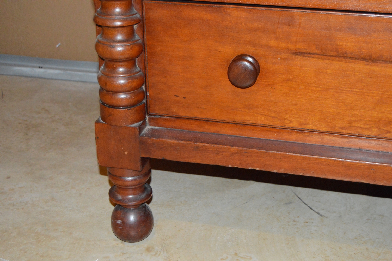 Antique Empire Style Cherry Chest of Drawers