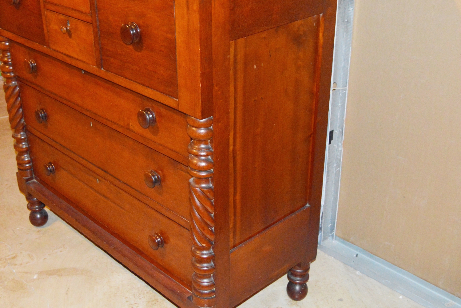 Antique Empire Style Cherry Chest of Drawers