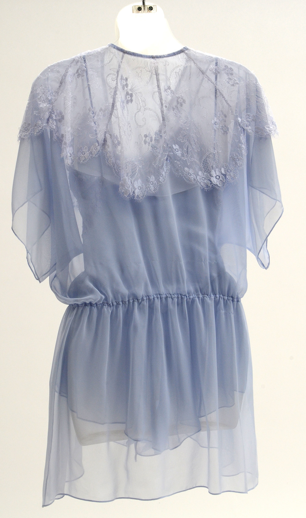 Susan's Jonquil Baby Blue Satin and Lace Teddy and Short Wrap Robe worn on the ABC Daytime Soap Opera "All My Children"