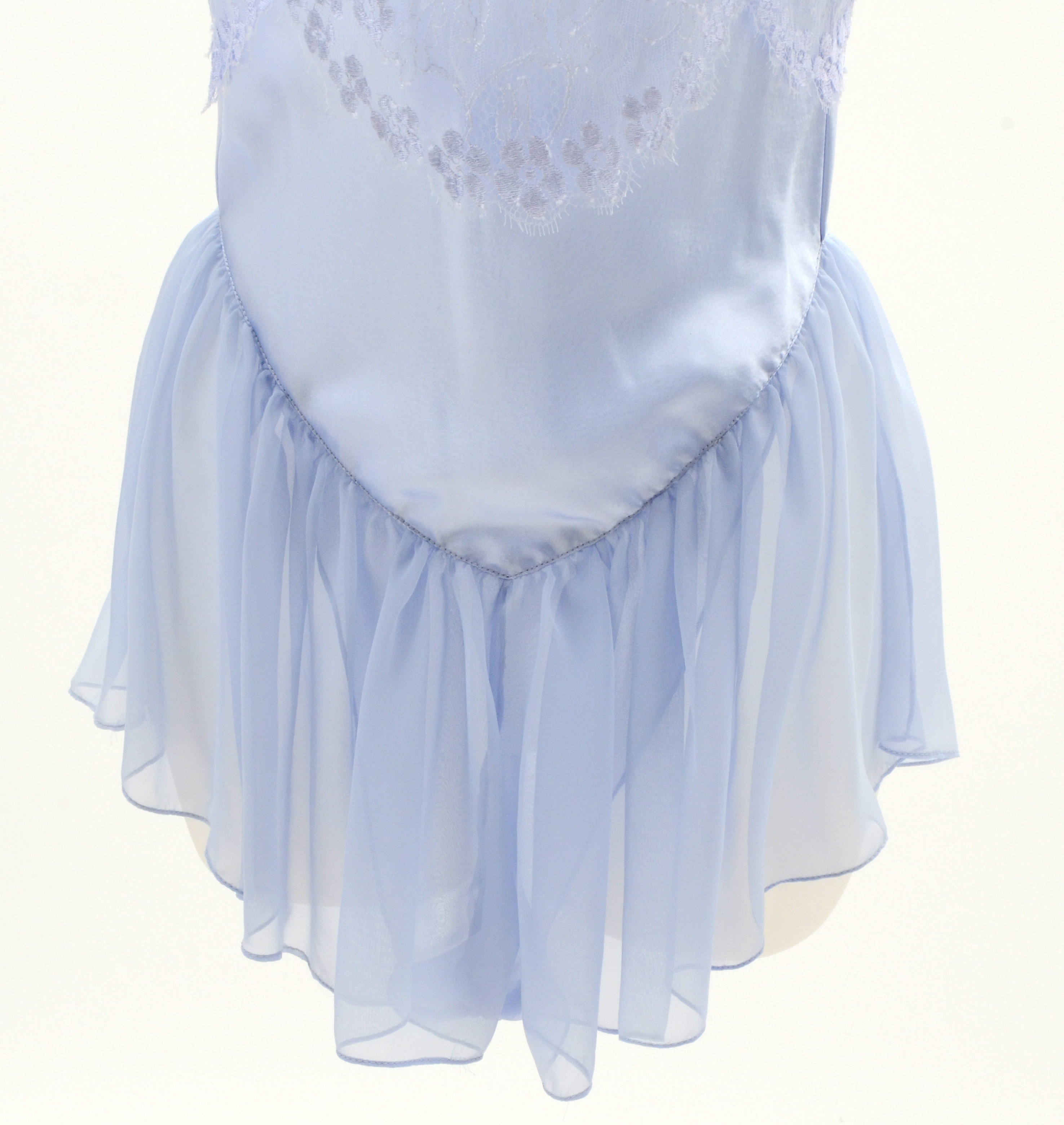 Susan's Jonquil Baby Blue Satin and Lace Teddy and Short Wrap Robe worn on the ABC Daytime Soap Opera "All My Children"