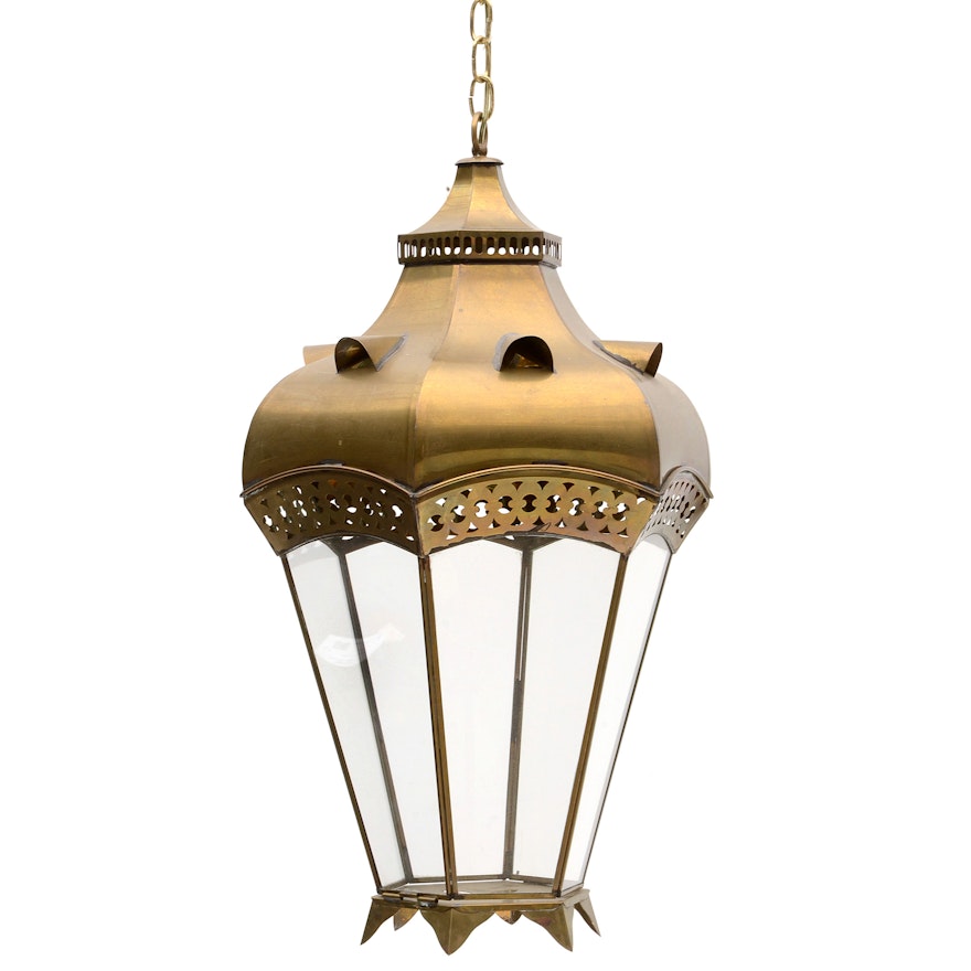 Georgian Style Brass Hanging Lantern