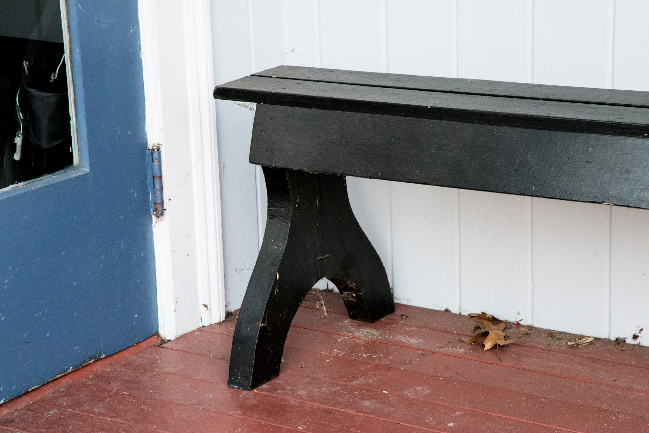 Black Wooden Bench