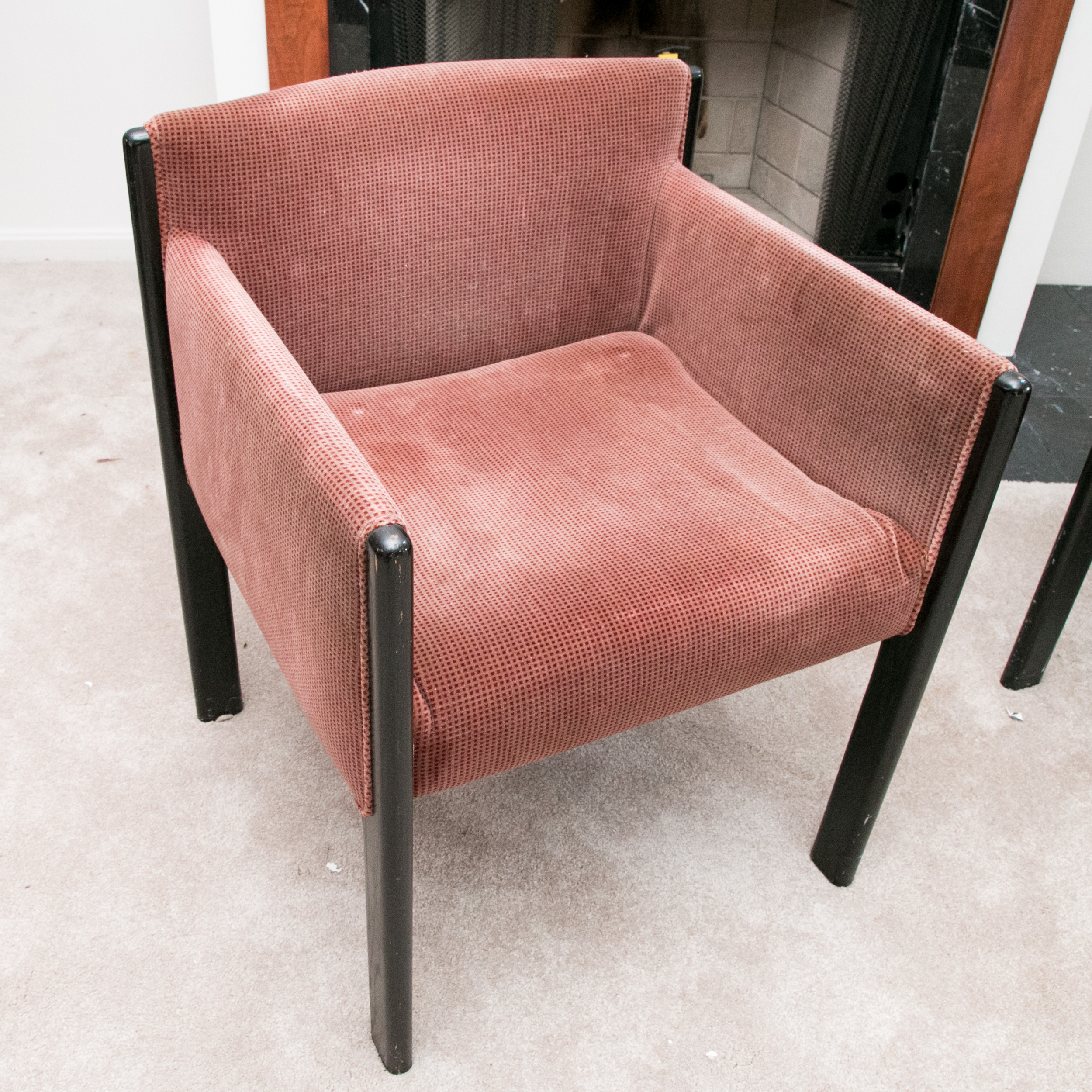 Contemporary Art Deco Style Upholstered Armchairs