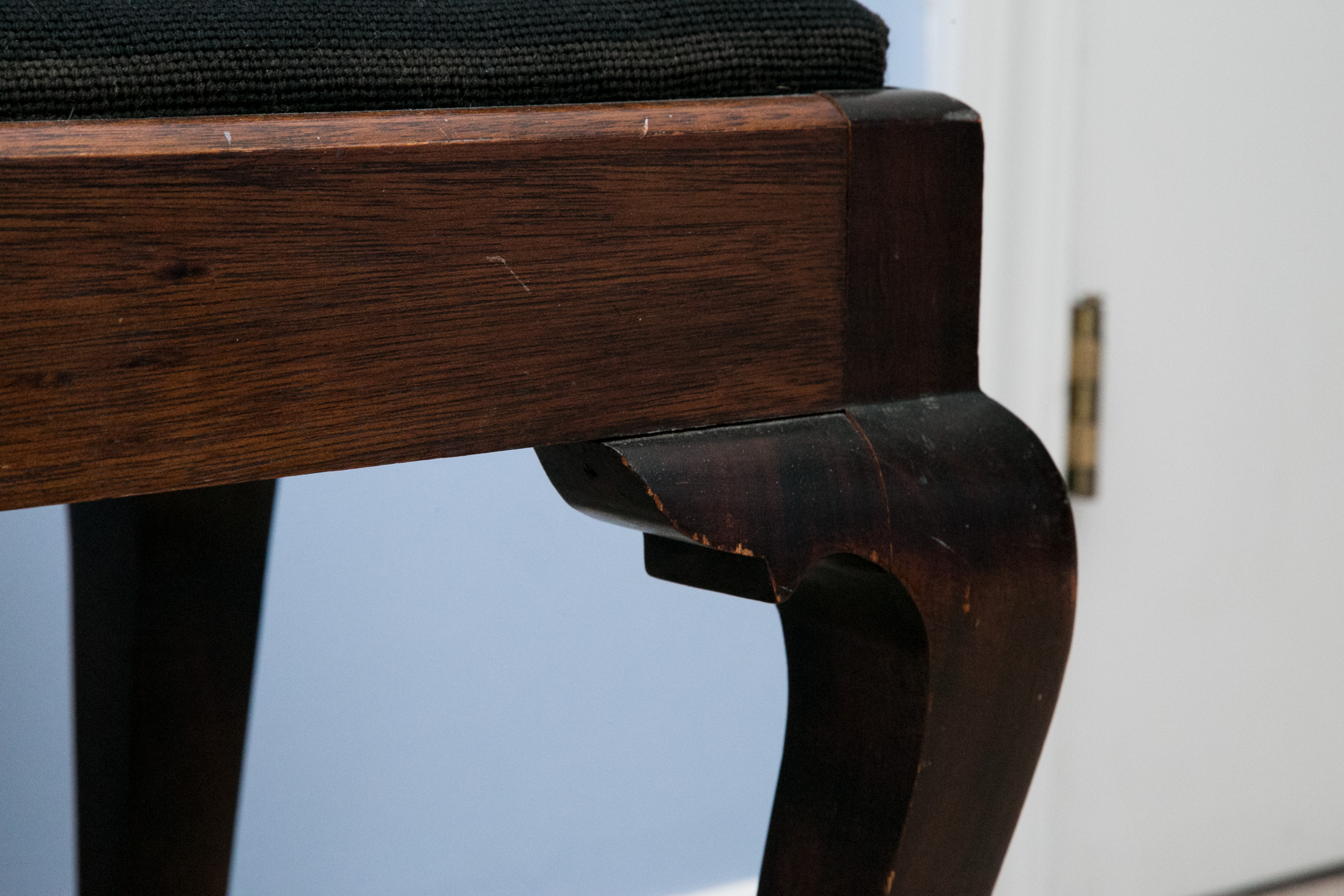 Queen Anne Style Stool with Needlework