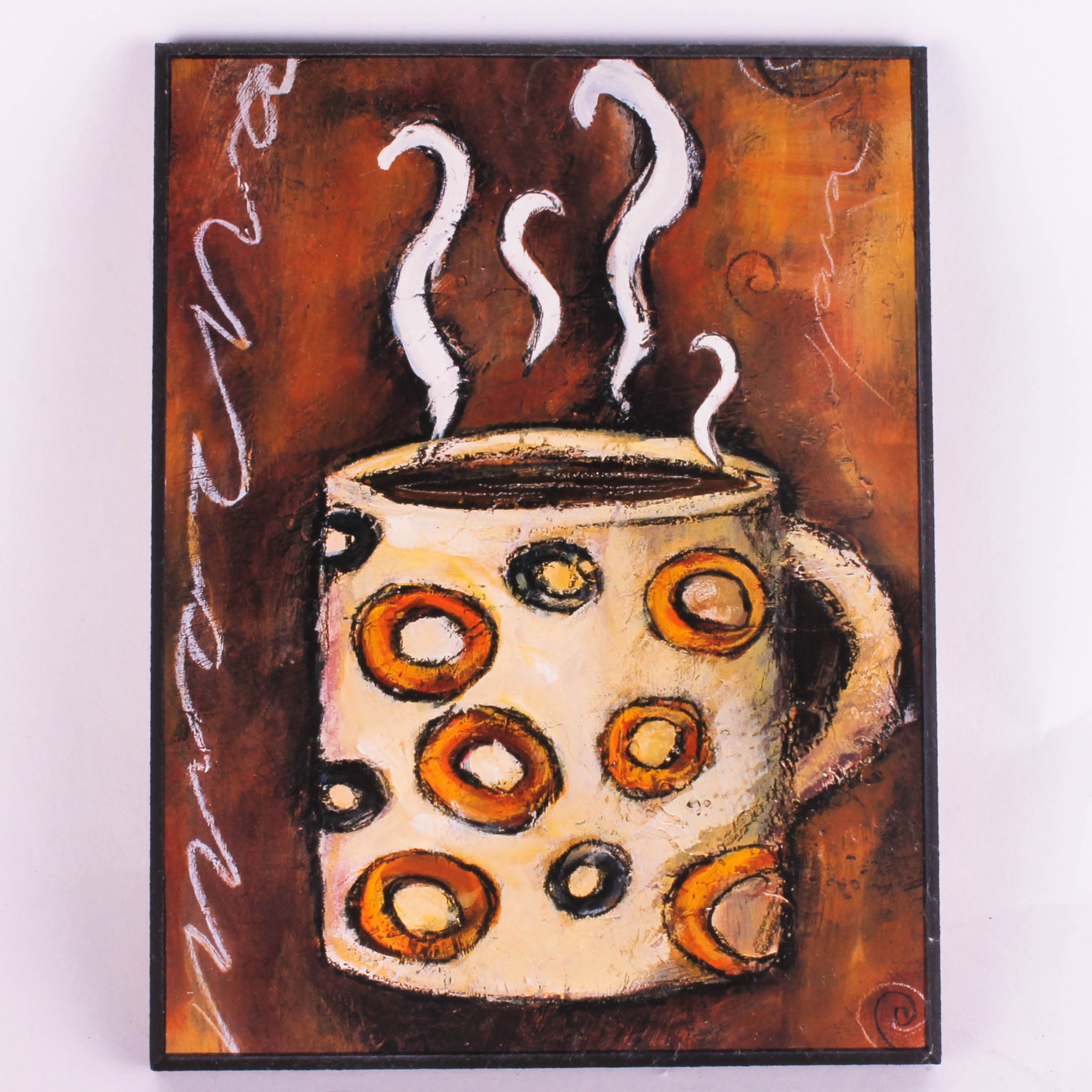 Set of Four Coffee-Themed Wall Plaques