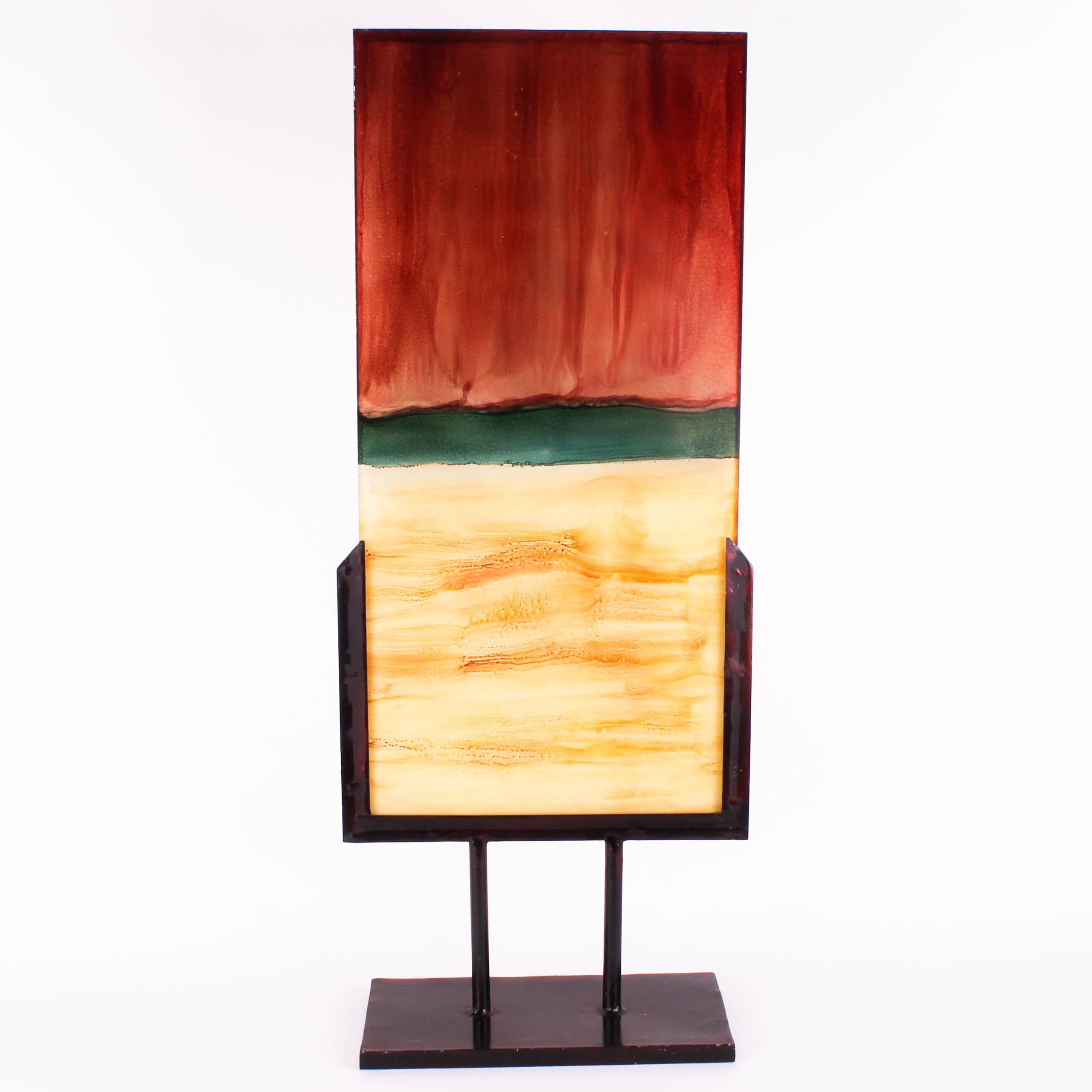 Contemporary Decorative Art Glass Panel