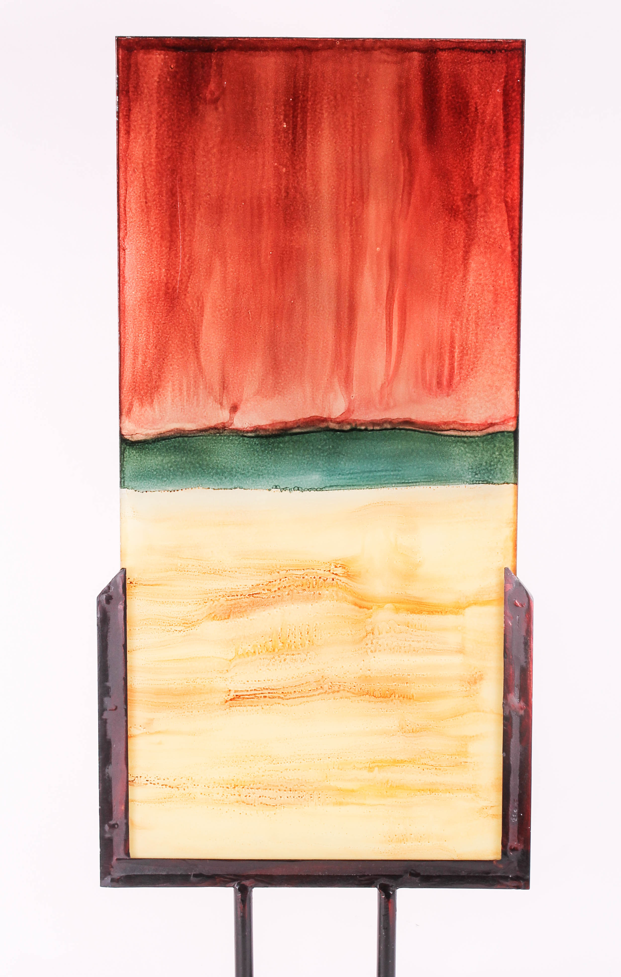 Contemporary Decorative Art Glass Panel