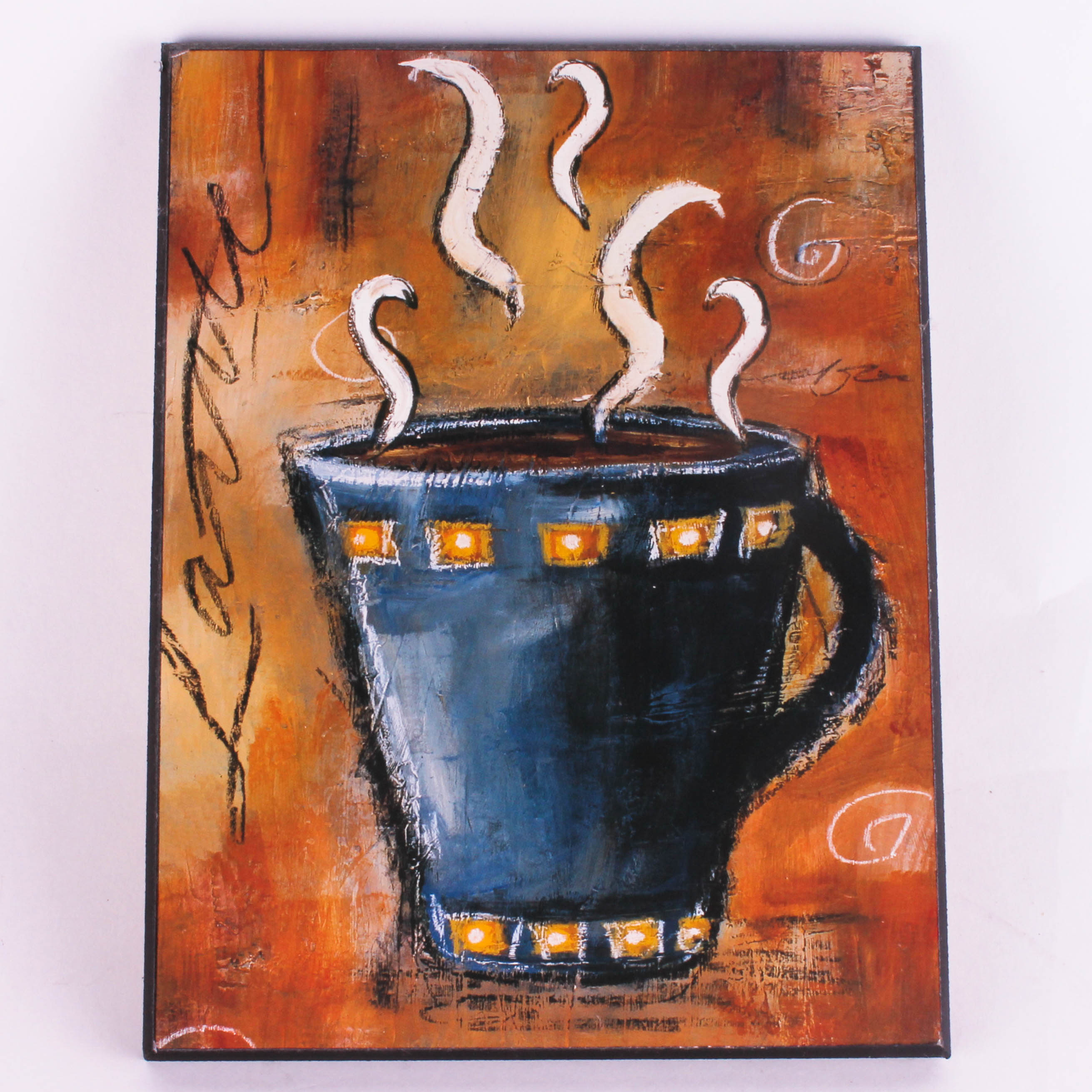 Set of Four Coffee-Themed Wall Plaques