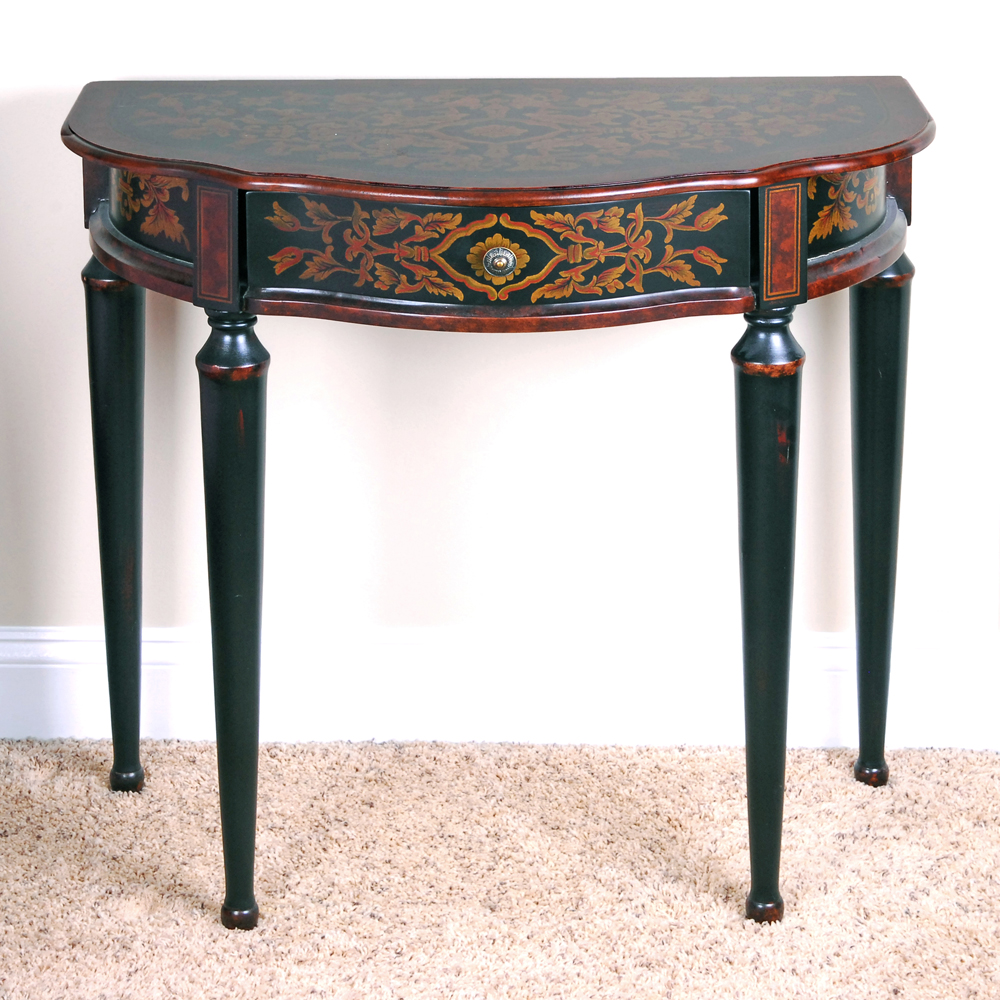 Louis XVI Style Demilune Console Table