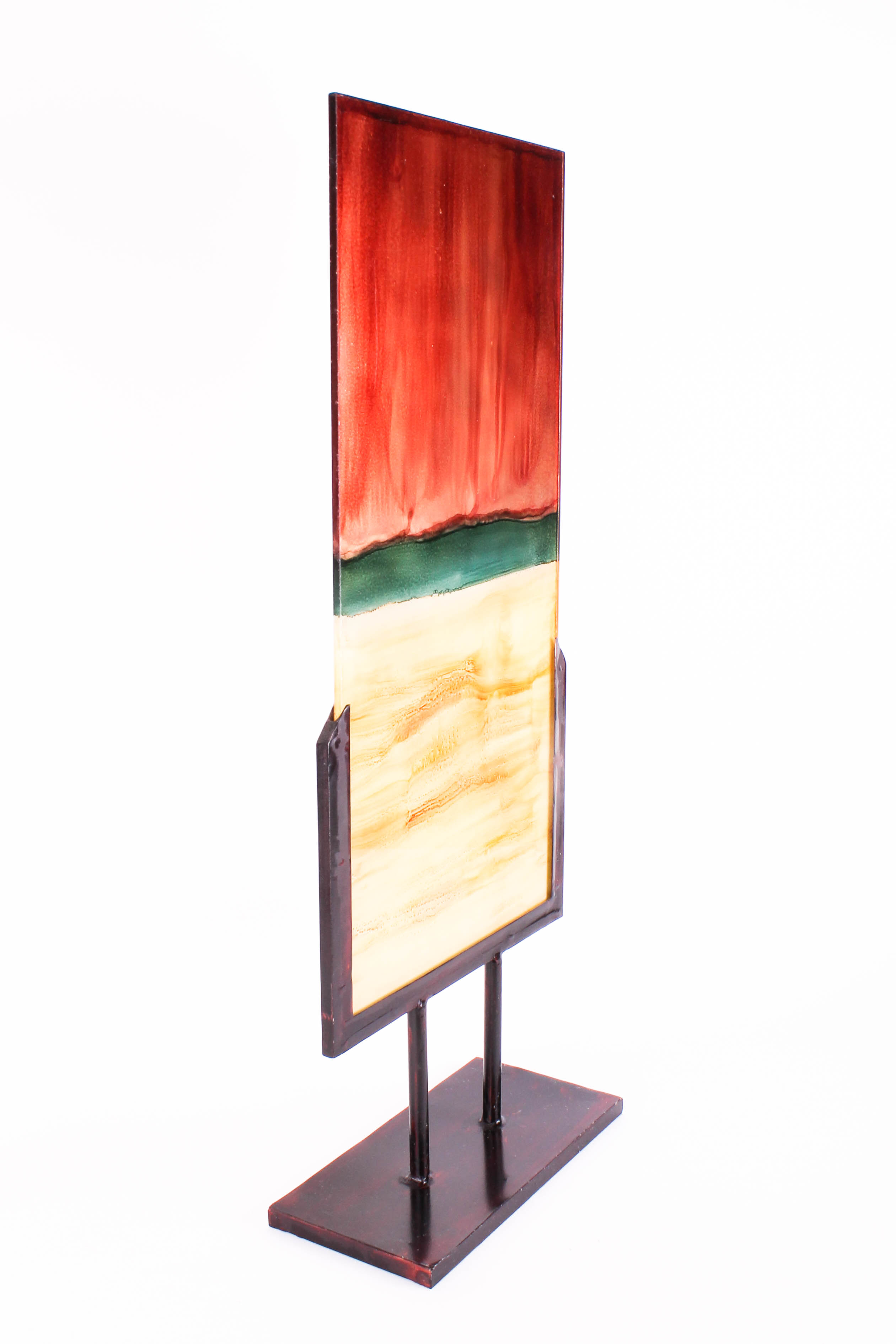 Contemporary Decorative Art Glass Panel