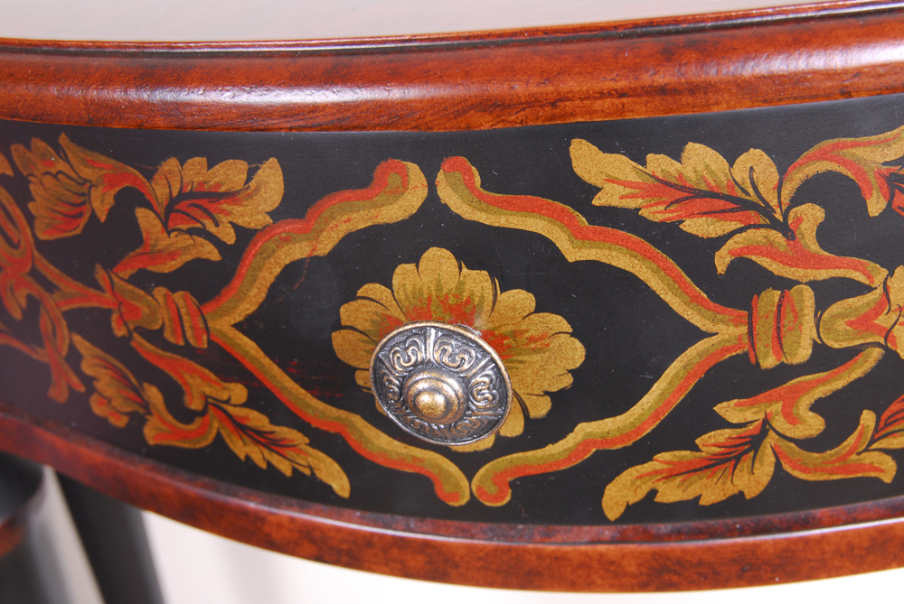 Louis XVI Style Demilune Console Table