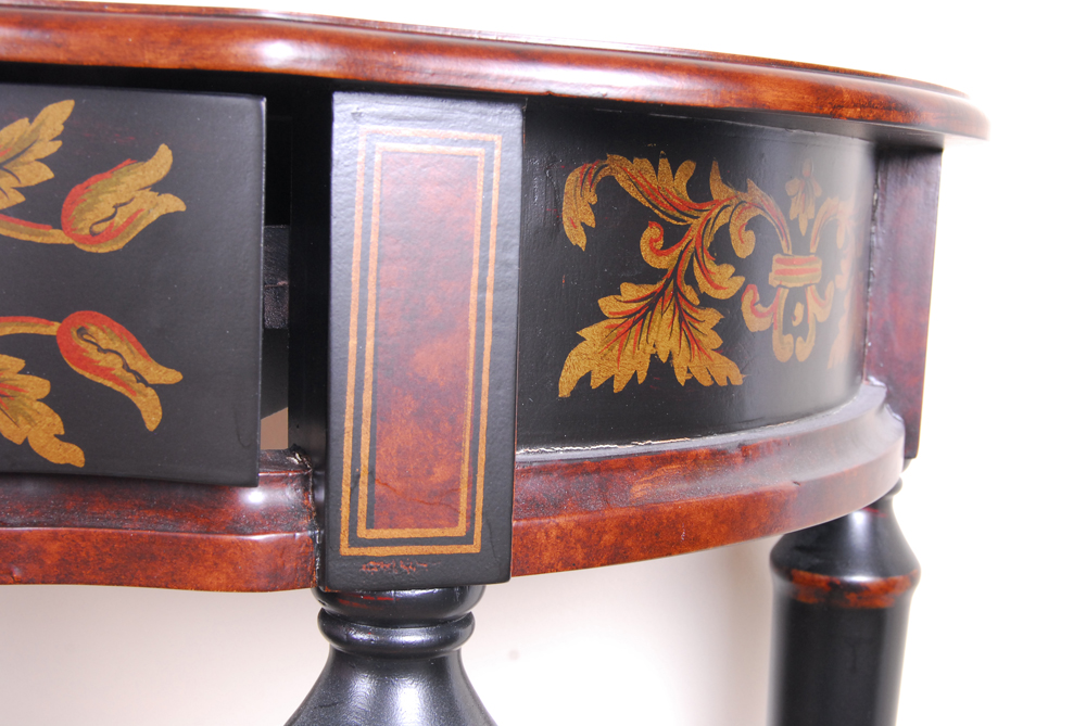 Louis XVI Style Demilune Console Table