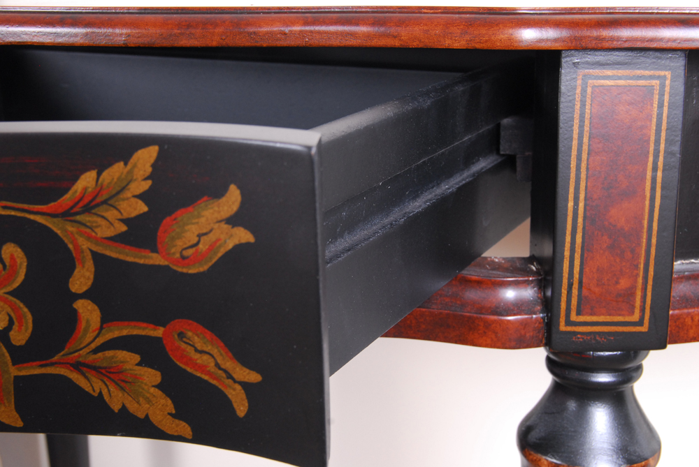 Louis XVI Style Demilune Console Table