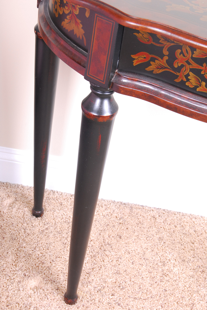 Louis XVI Style Demilune Console Table