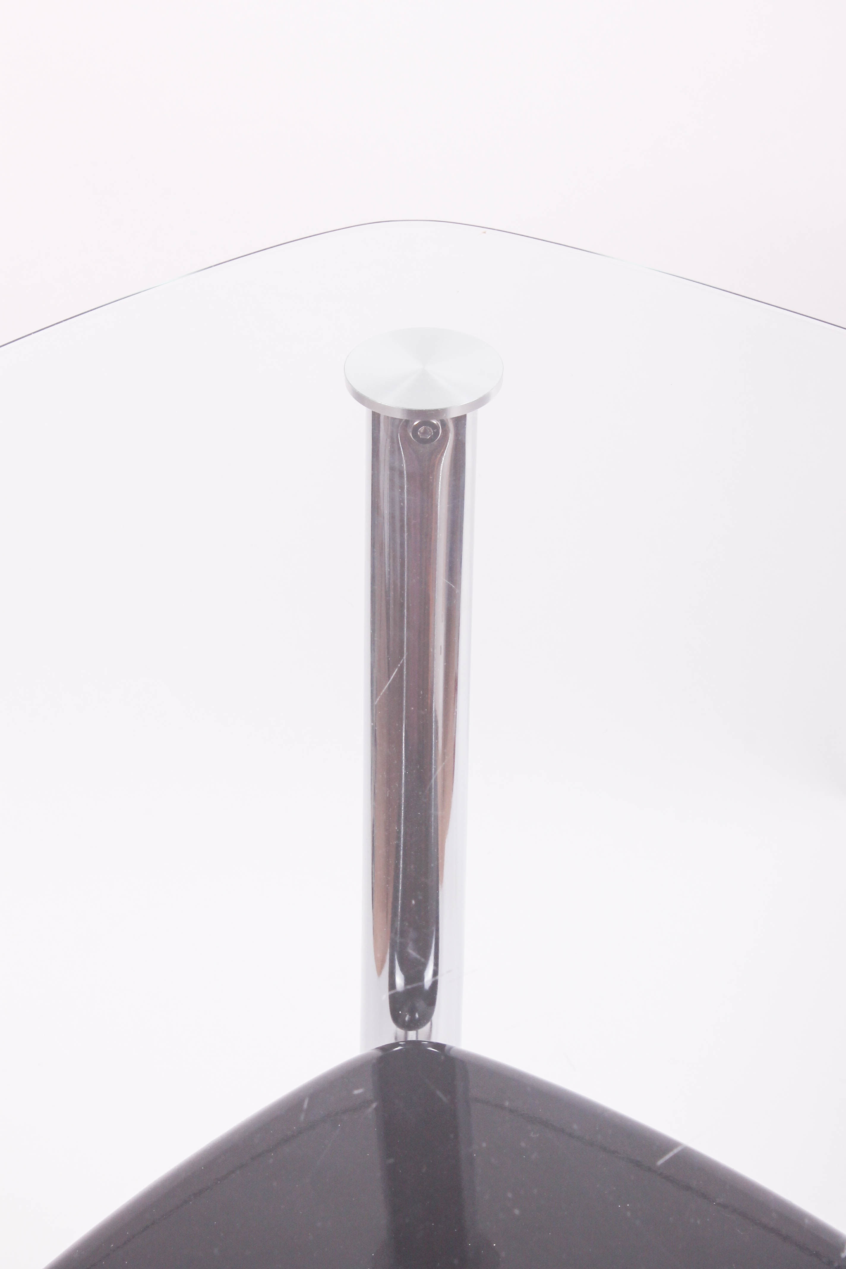 Contemporary Chrome and Glass Coffee Table