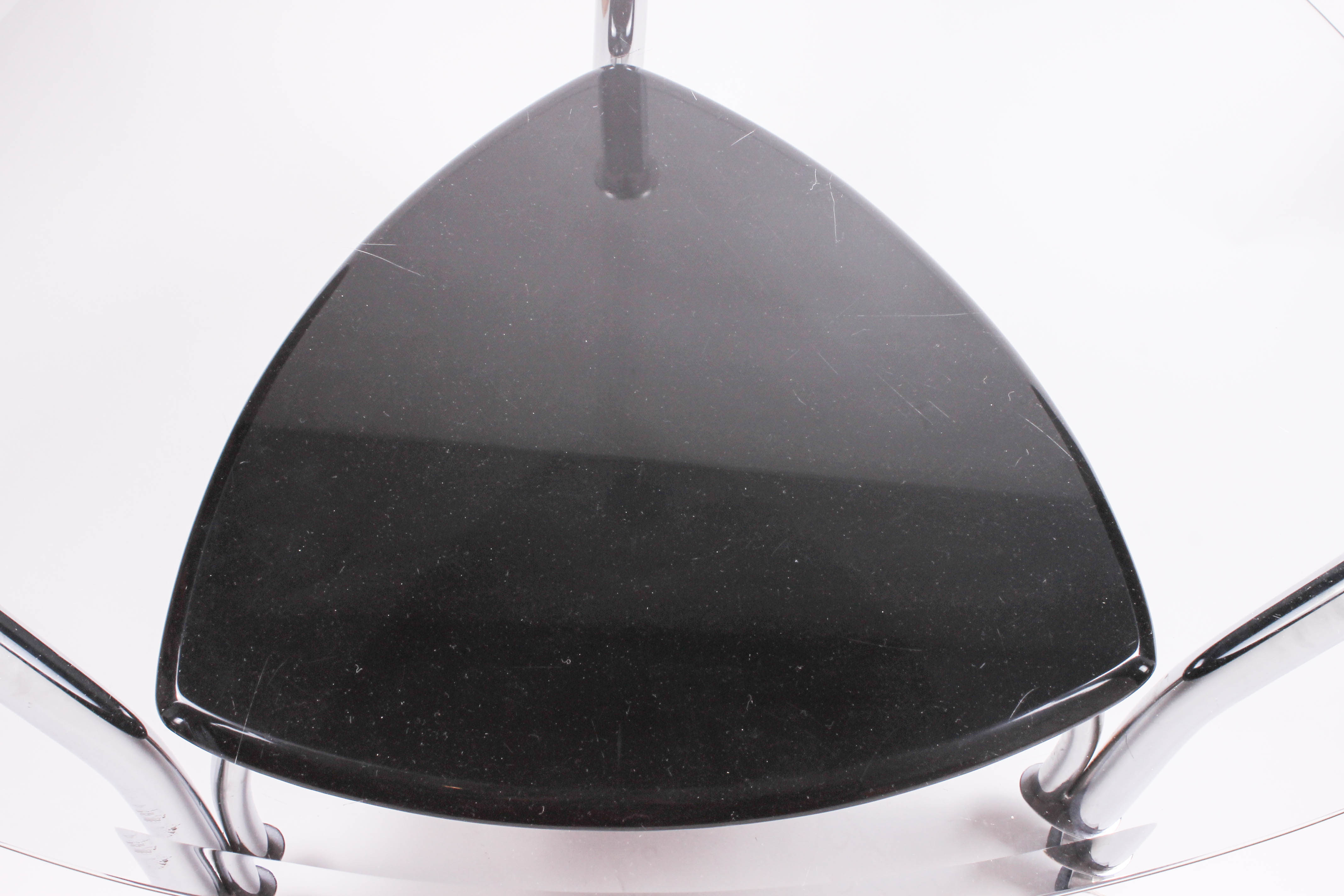 Contemporary Chrome and Glass Coffee Table