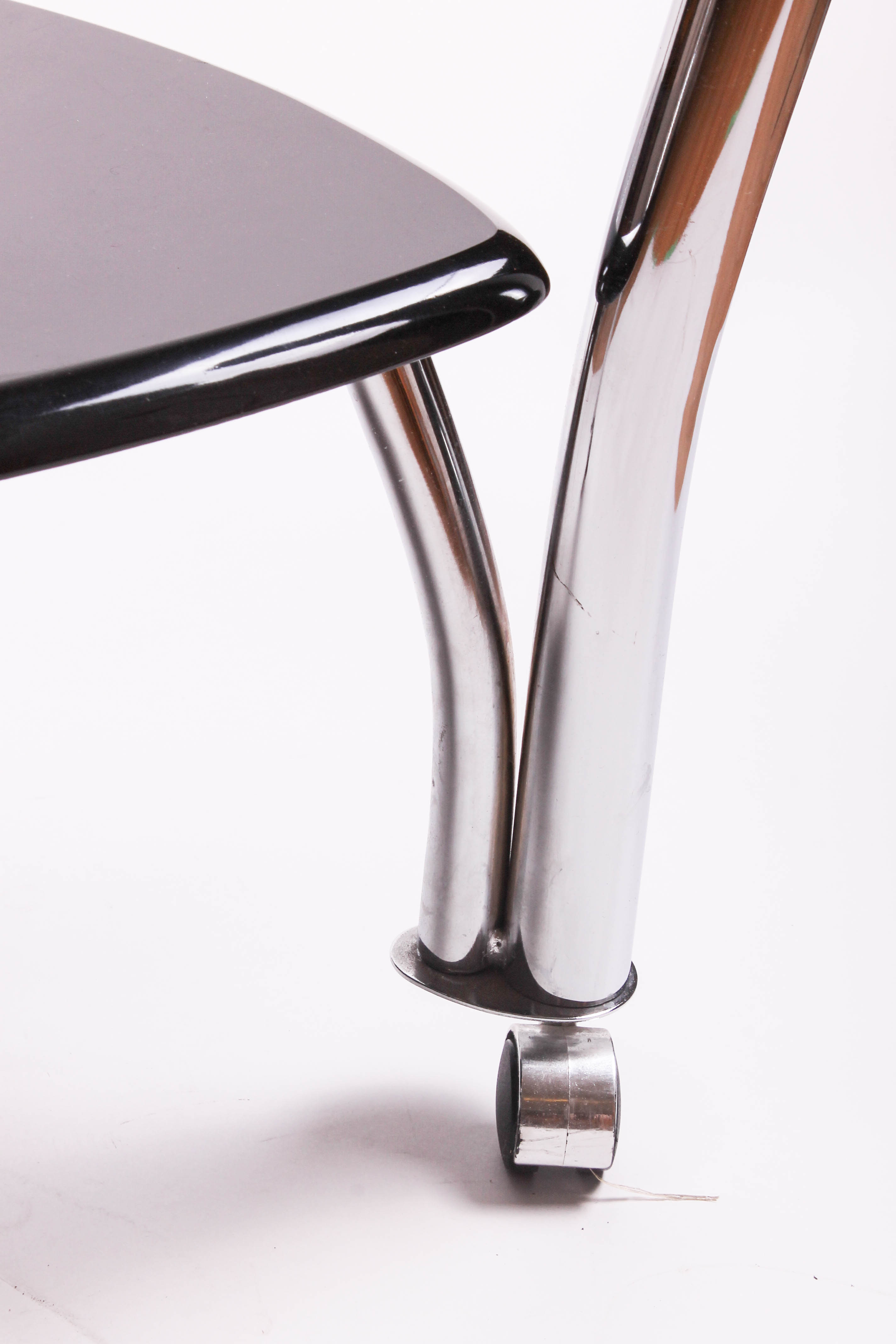 Contemporary Chrome and Glass Coffee Table