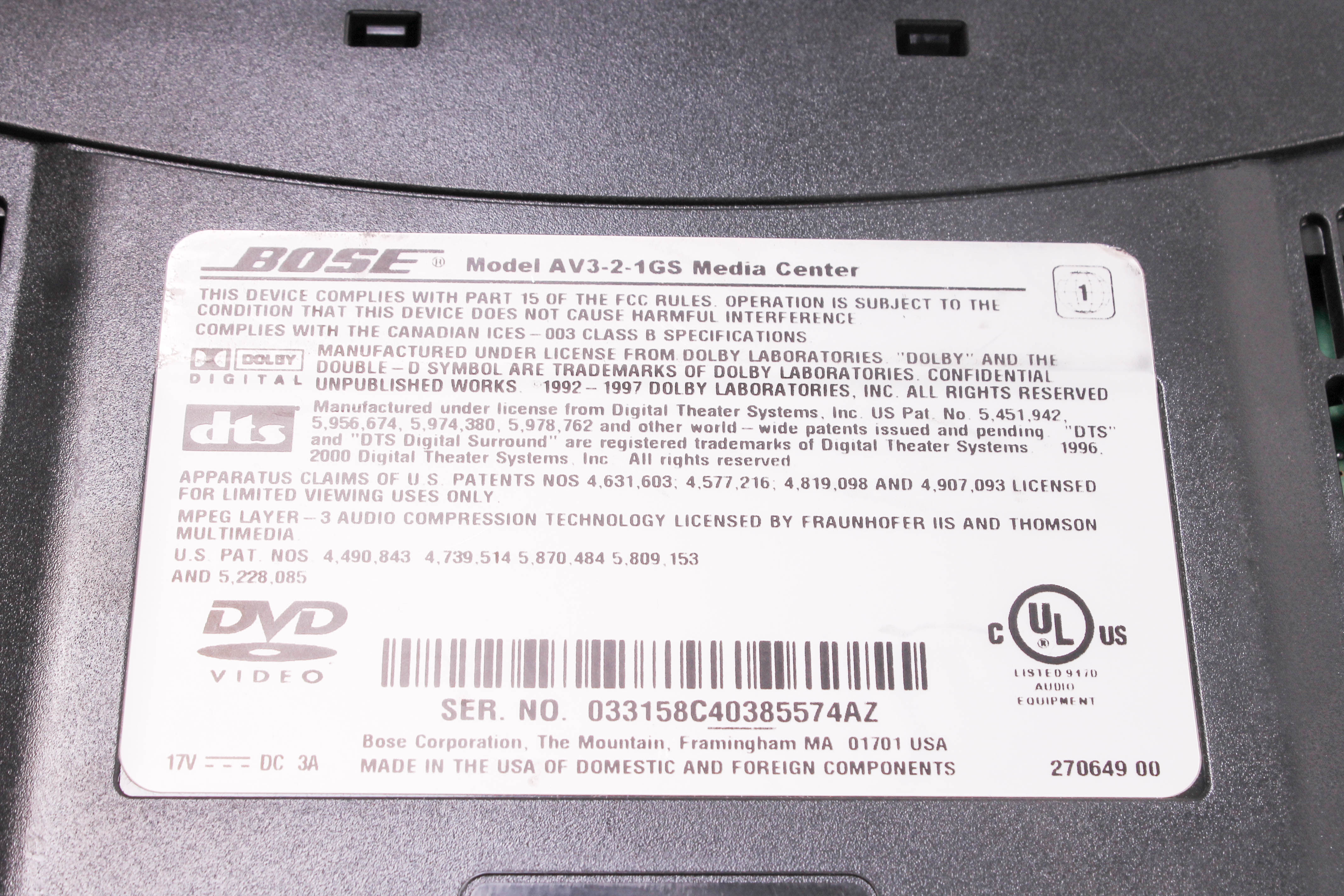 Bose Surround Sound System