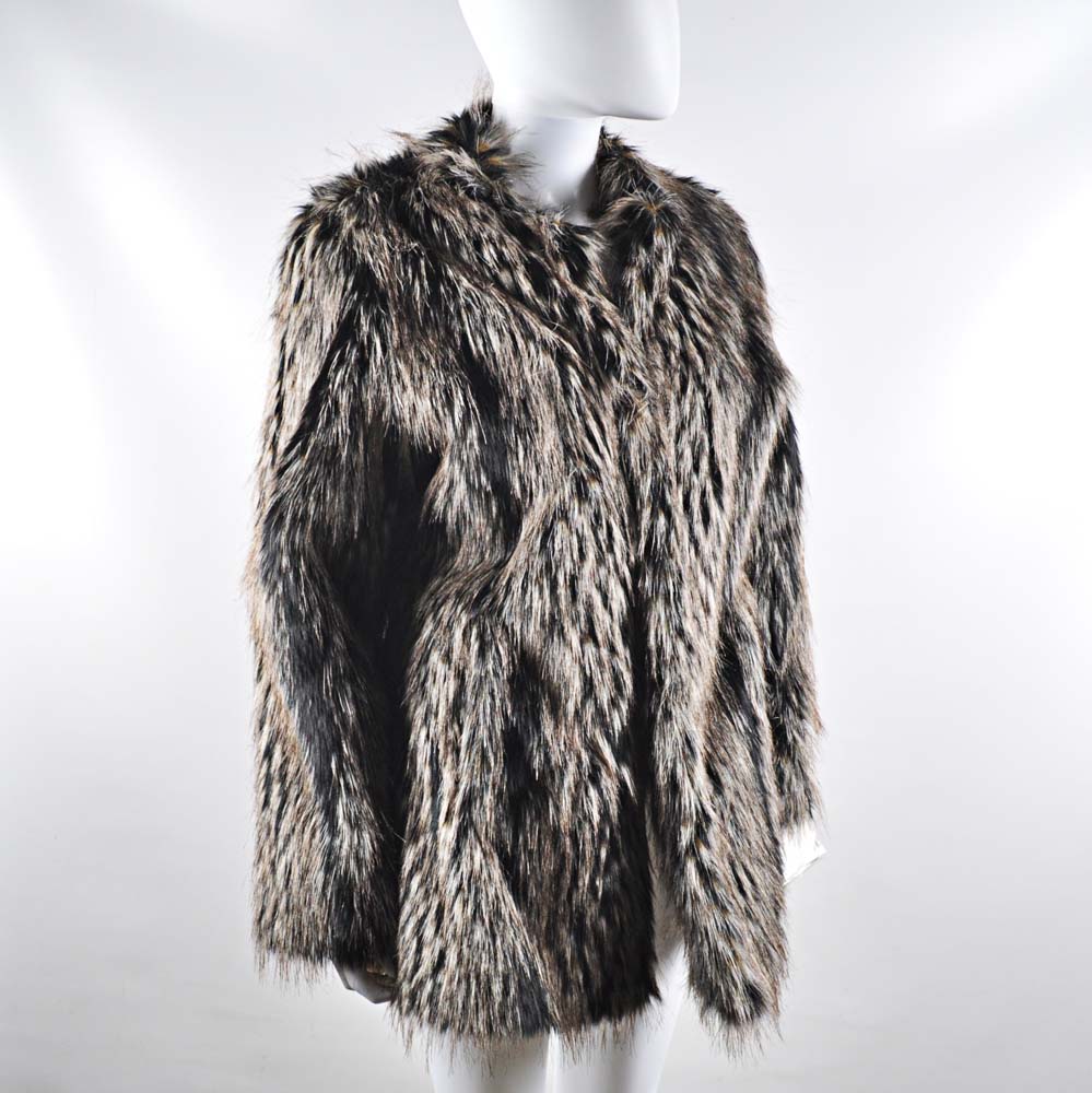 Lyric Culture Reproduction Janis Joplin Faux Fur Coat