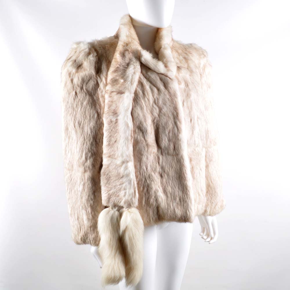 Rabbit and Fox Tail Fur Jacket