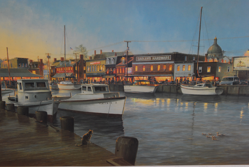 Paul McGehee Limited Edition Offset Lithographs "Annapolis at Twilight" and "The Melon Boat"