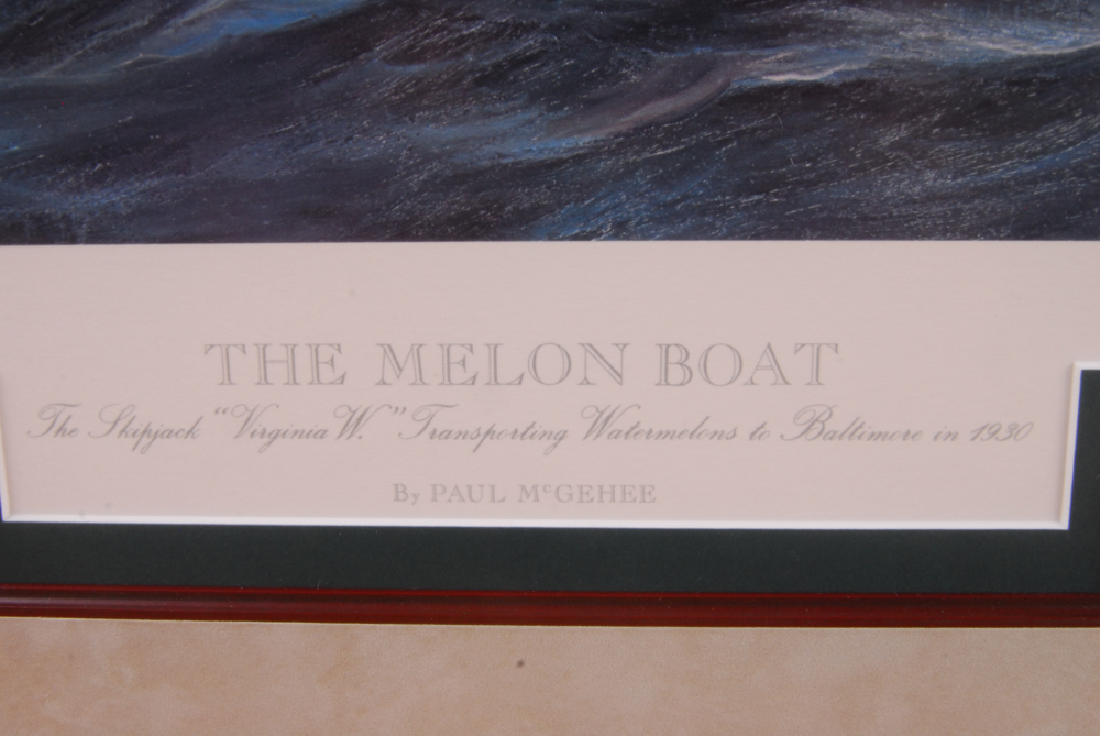 Paul McGehee Limited Edition Offset Lithographs "Annapolis at Twilight" and "The Melon Boat"