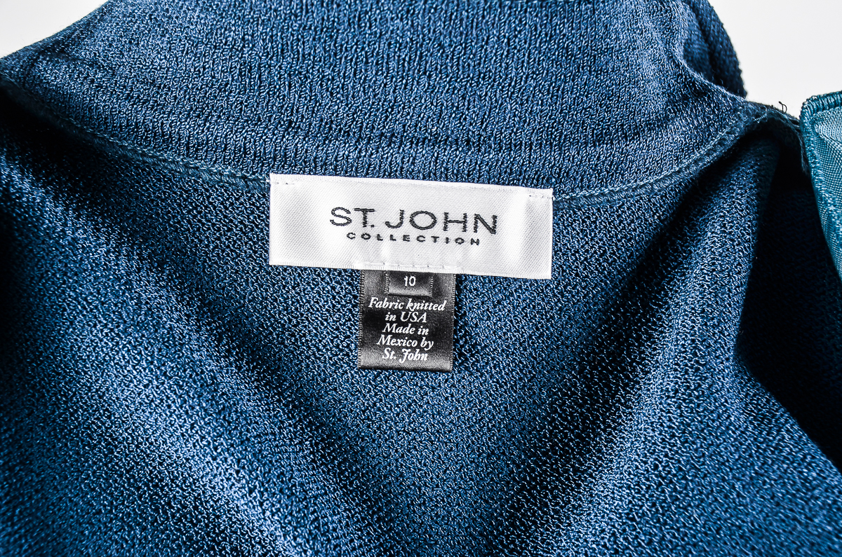 Women's St. John Teal Knit Pantsuit