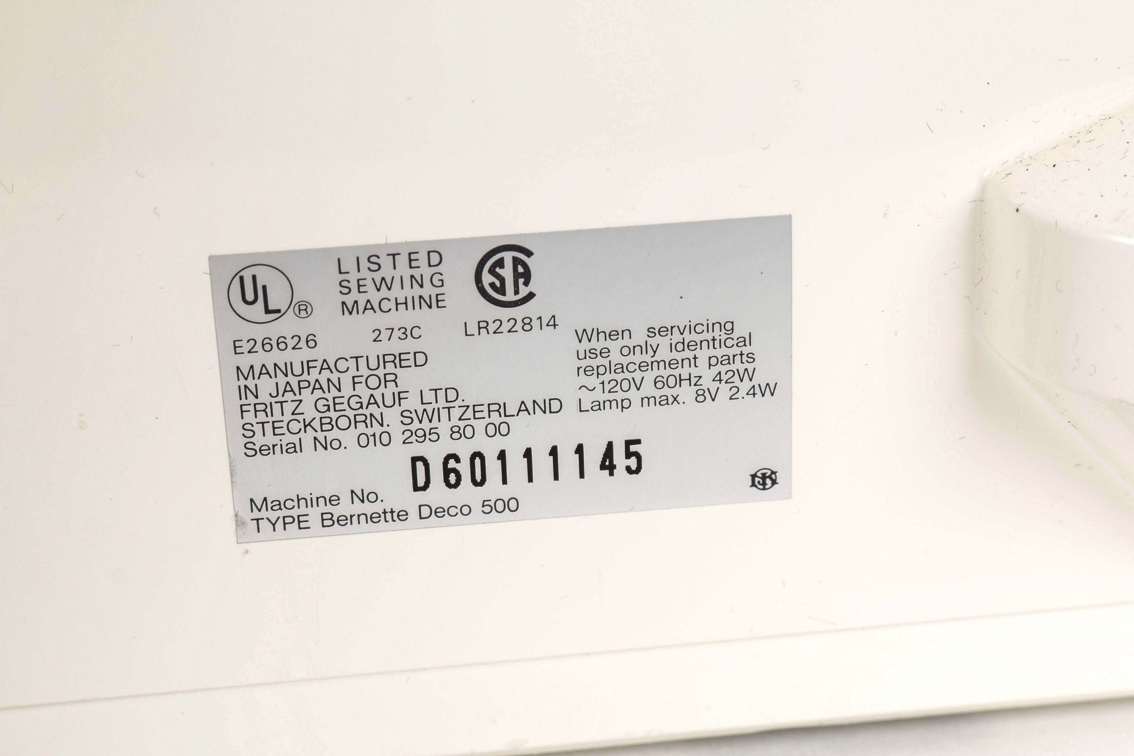 Bernette Deco 500 for Bernina Embroidery Machine and Supplies