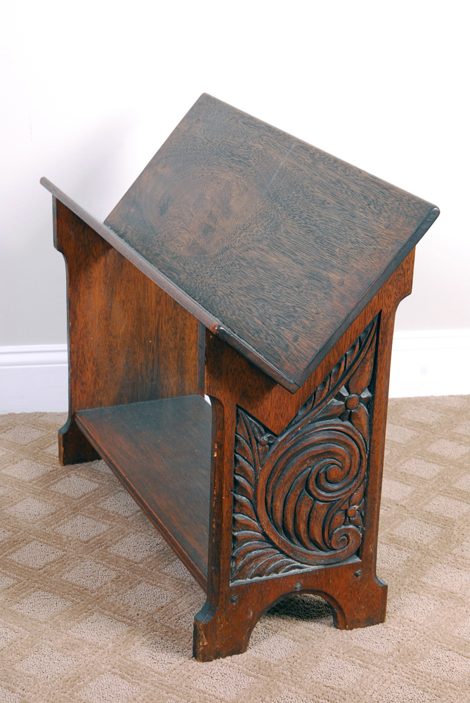 Circa 1900 Hand-Carved Walnut Bookshelf