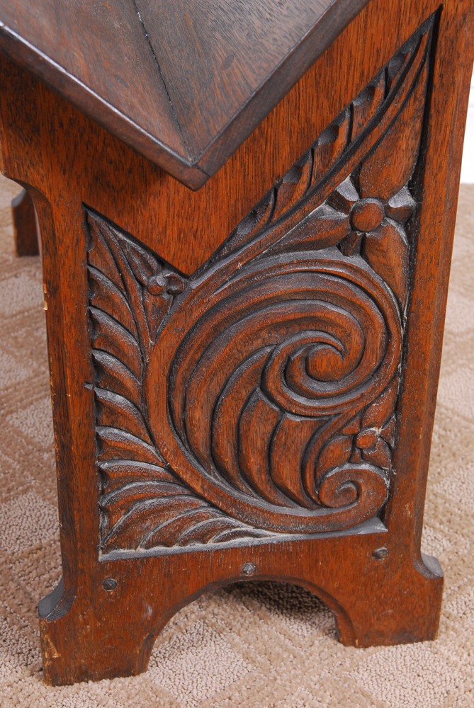 Circa 1900 Hand-Carved Walnut Bookshelf