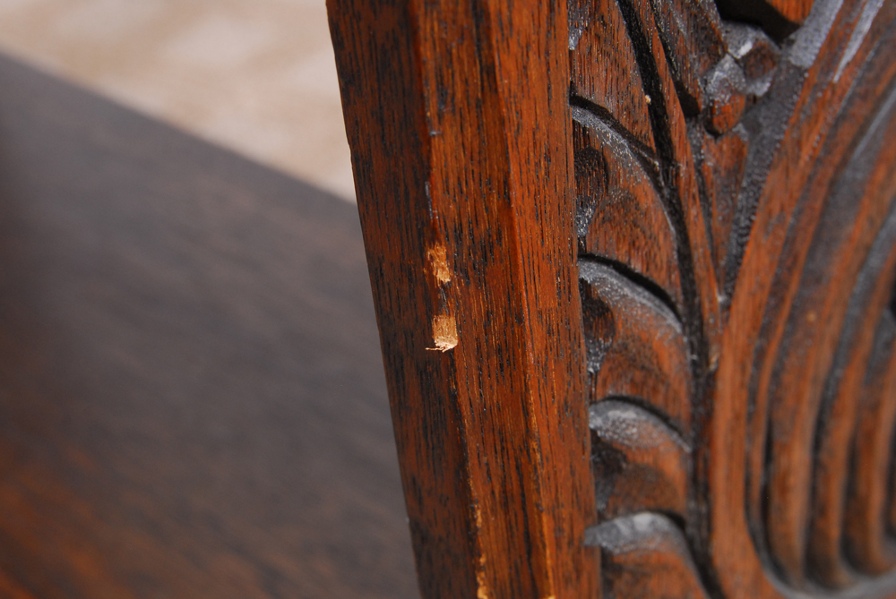 Circa 1900 Hand-Carved Walnut Bookshelf