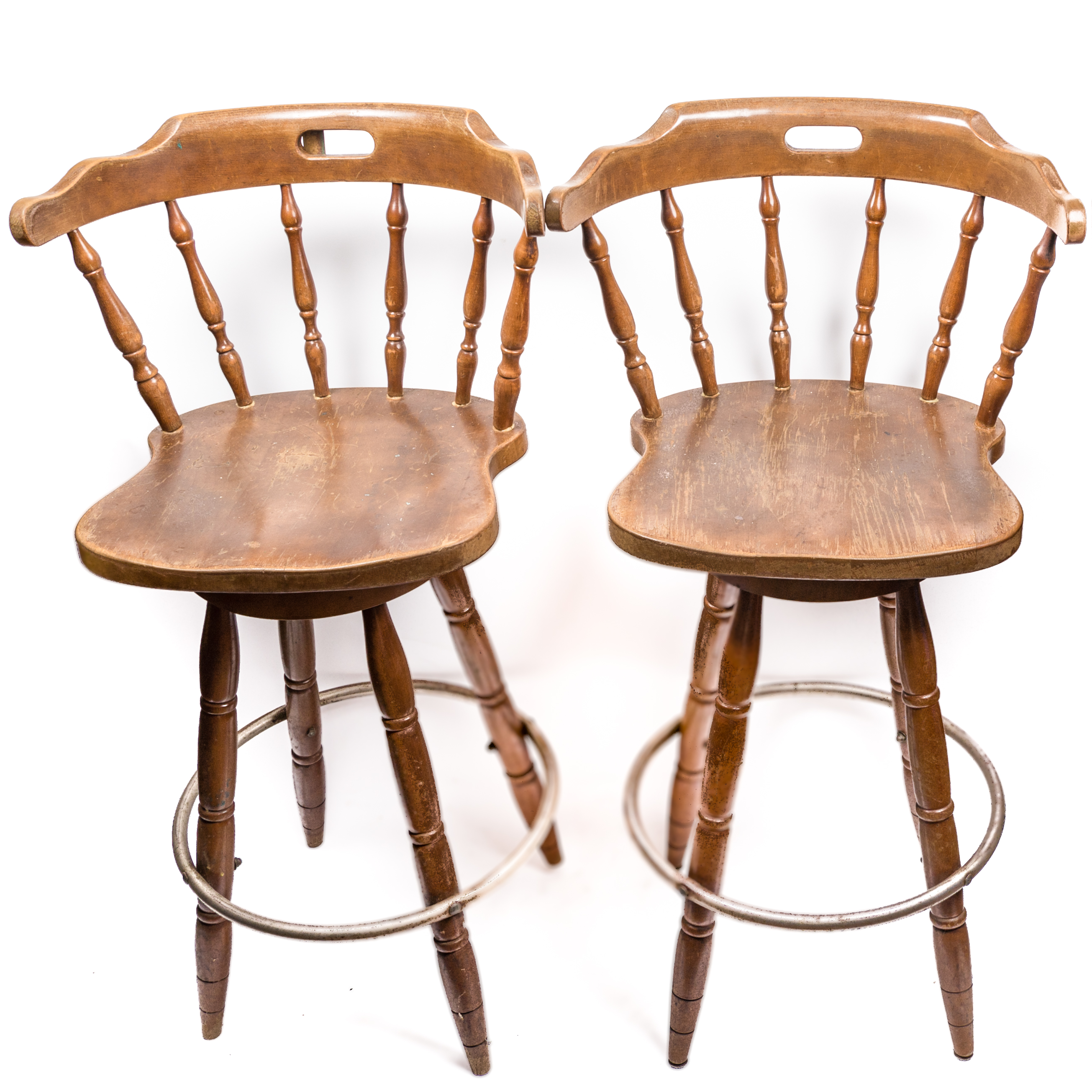 Vintage Yacht Club Wooden Bar Stools