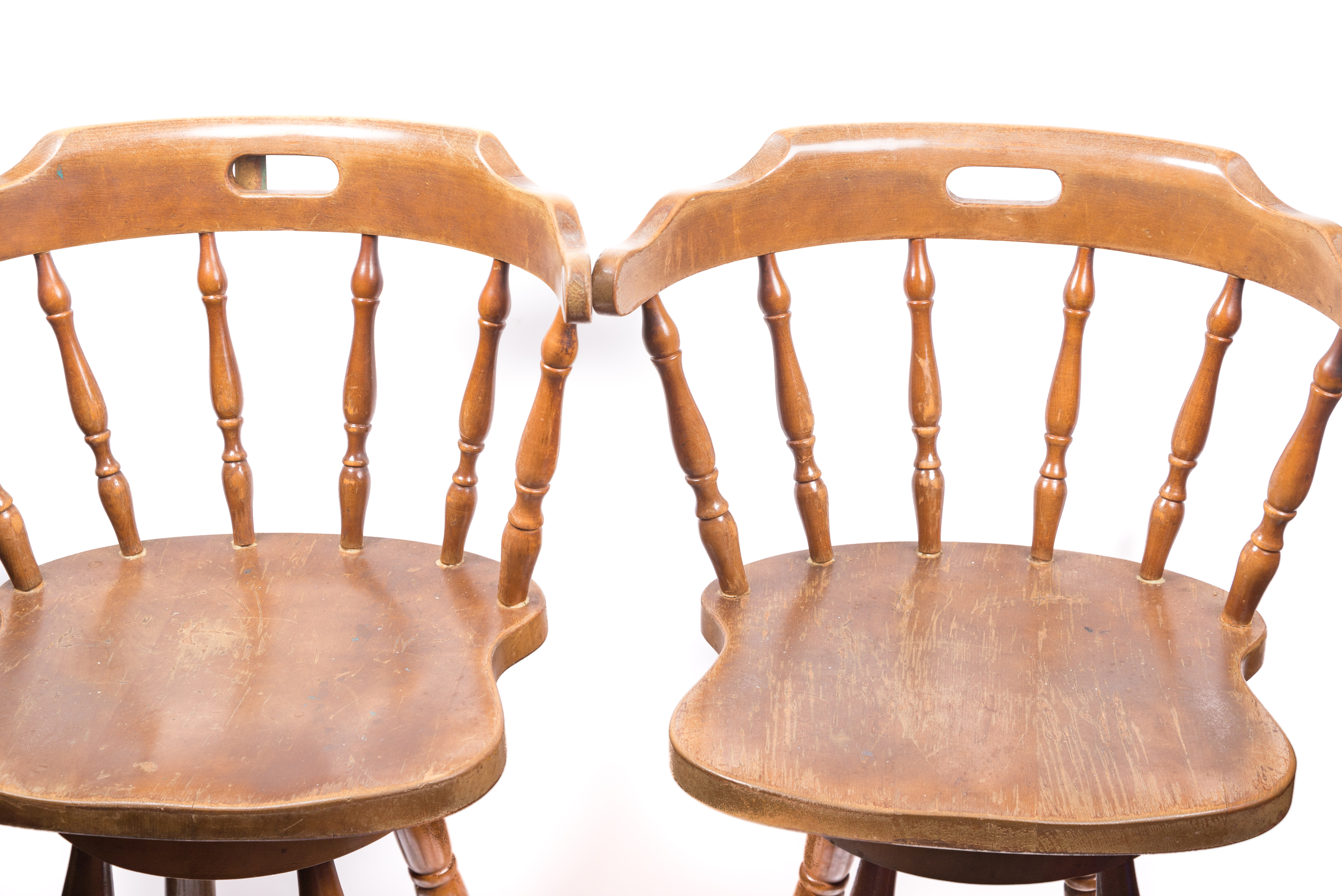 Vintage Yacht Club Wooden Bar Stools