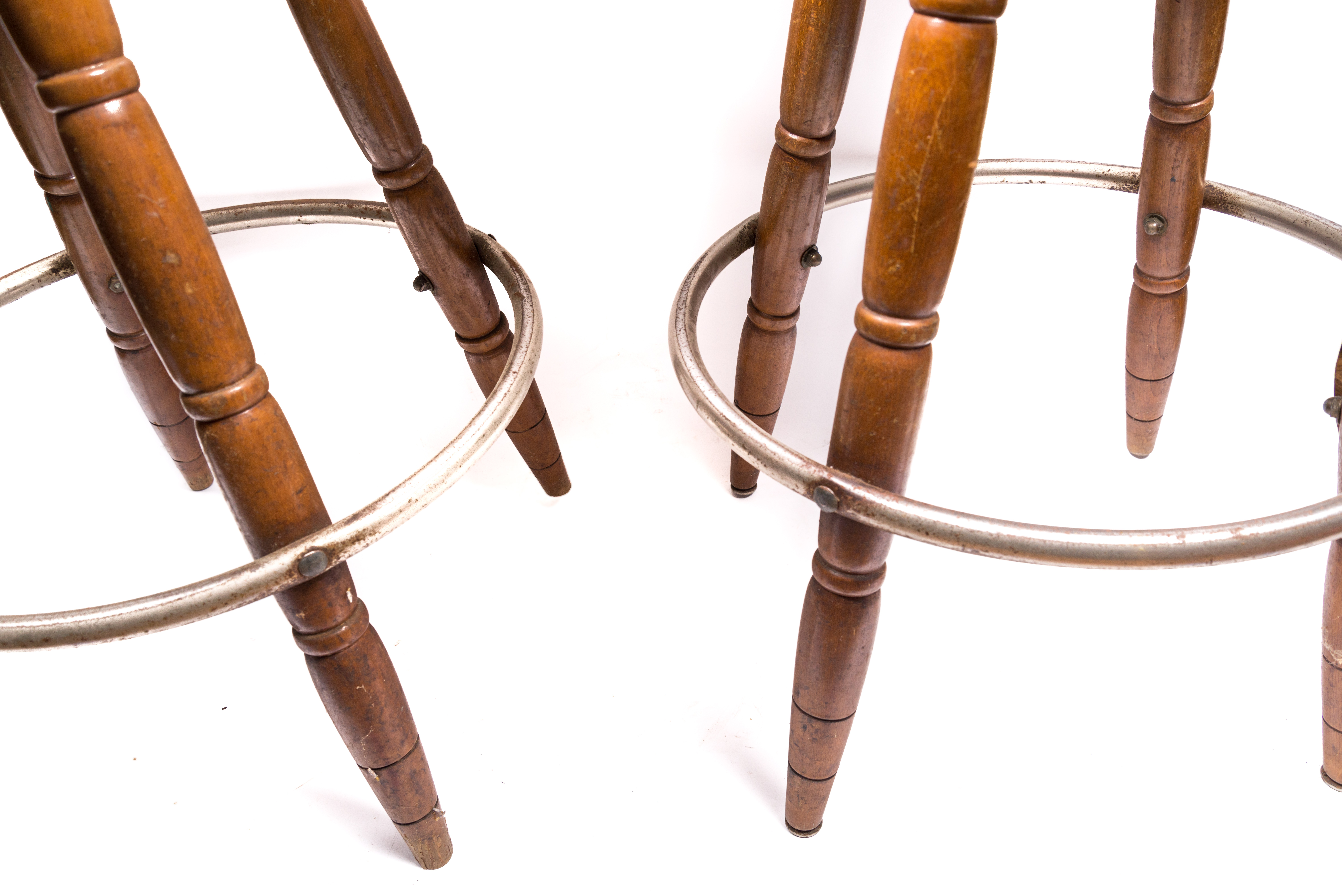 Vintage Yacht Club Wooden Bar Stools