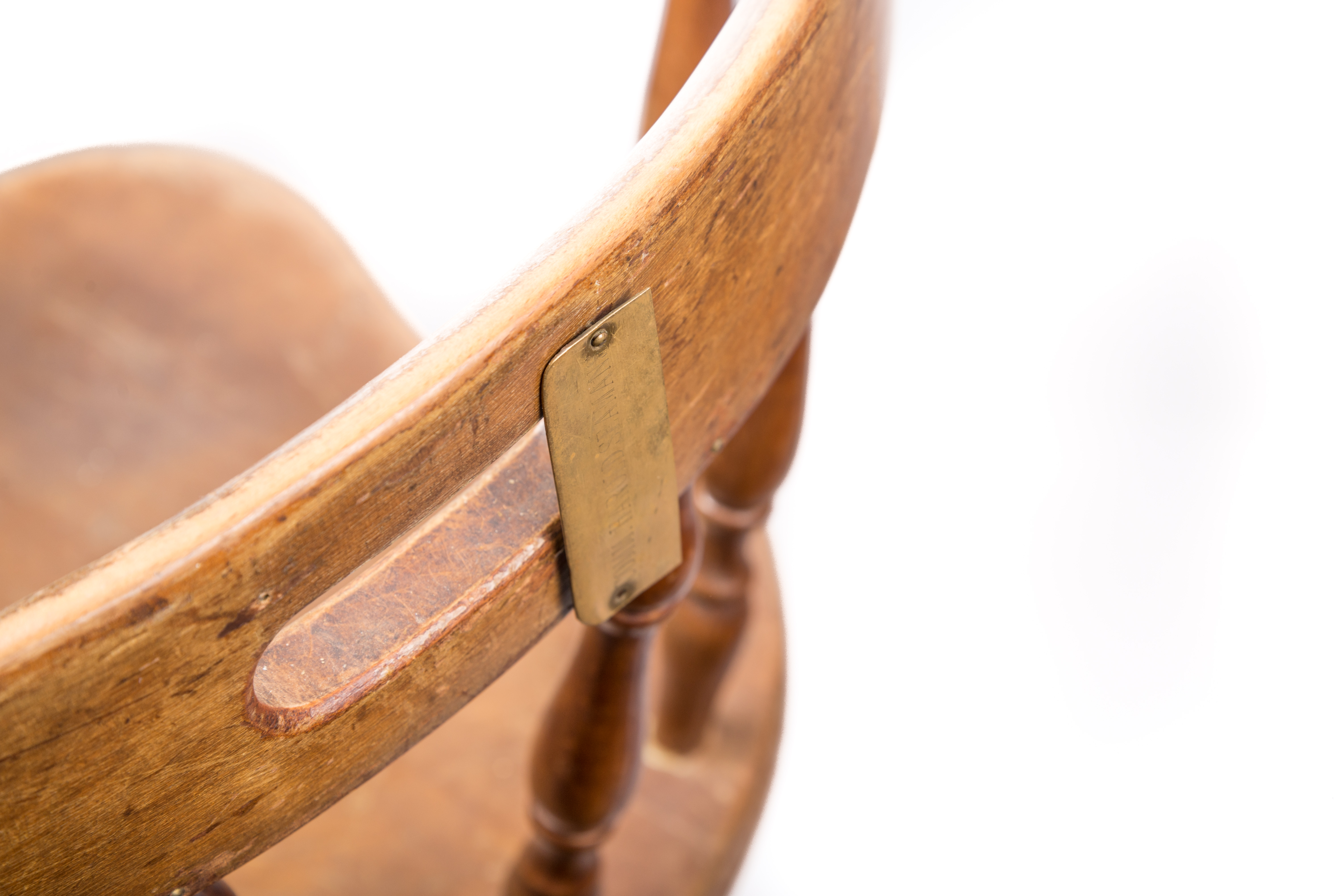 Vintage Yacht Club Wooden Bar Stools