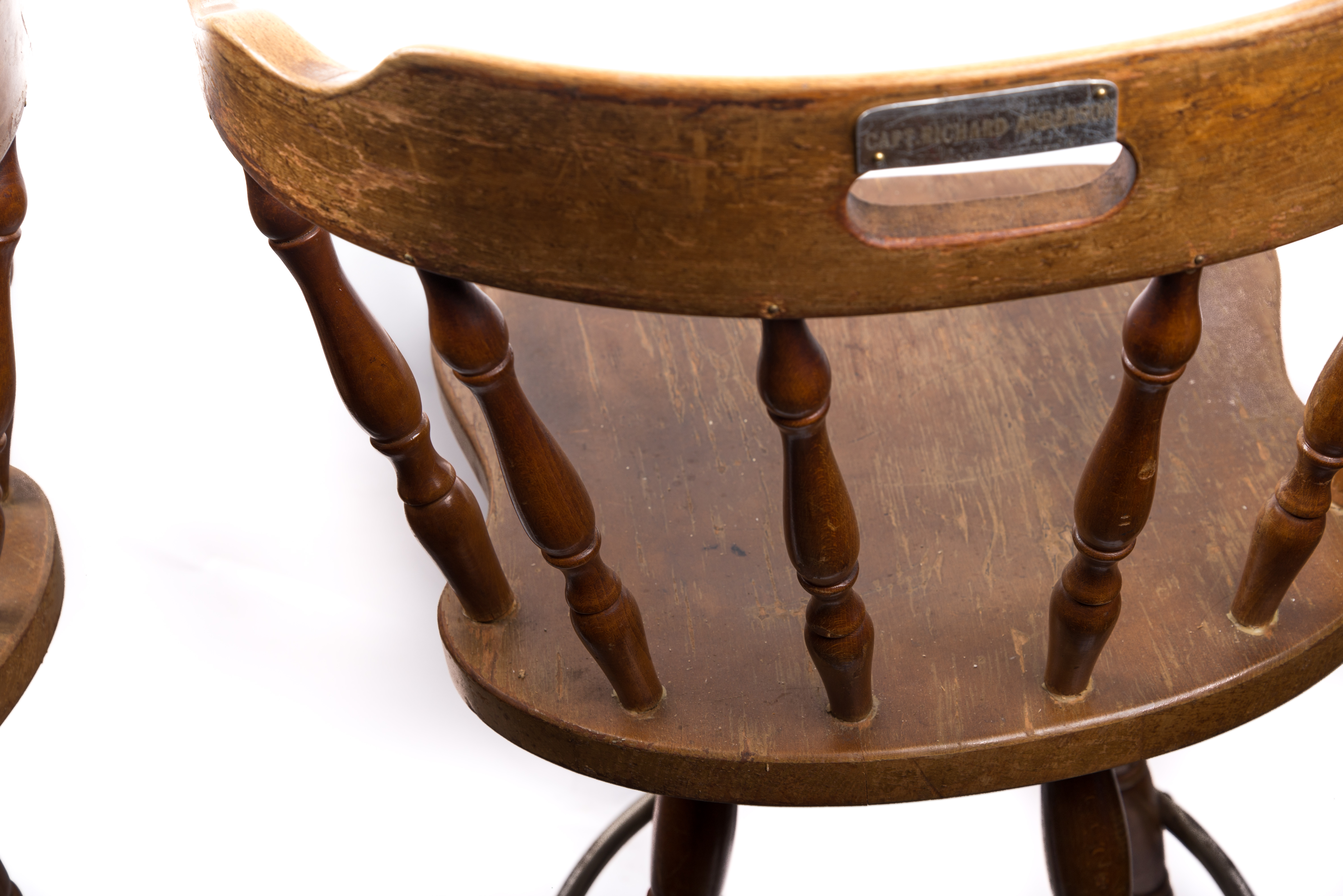 Vintage Yacht Club Wooden Bar Stools