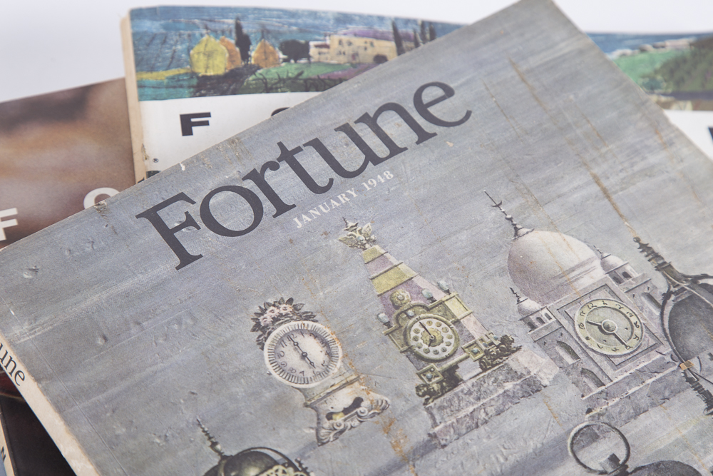 Assortment of Vintage "Fortune" Magazines