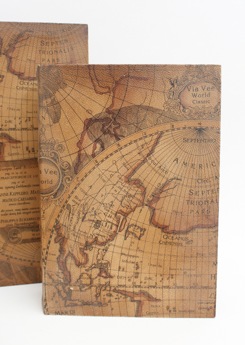 Trio of World Map Storage Boxes