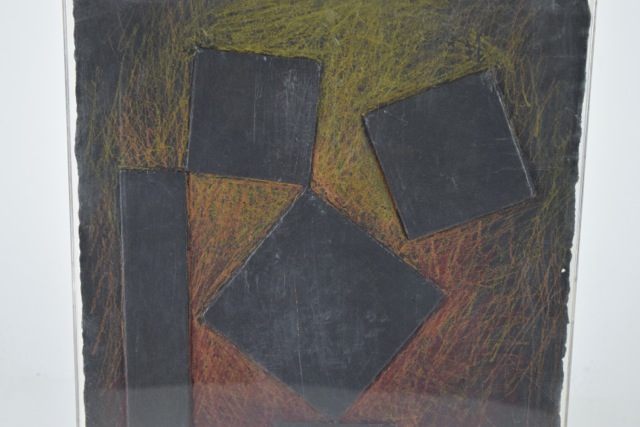 Original Tuska Cast Paper Bas-Relief Sculpture "Four Square"