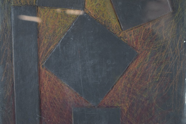 Original Tuska Cast Paper Bas-Relief Sculpture "Four Square"